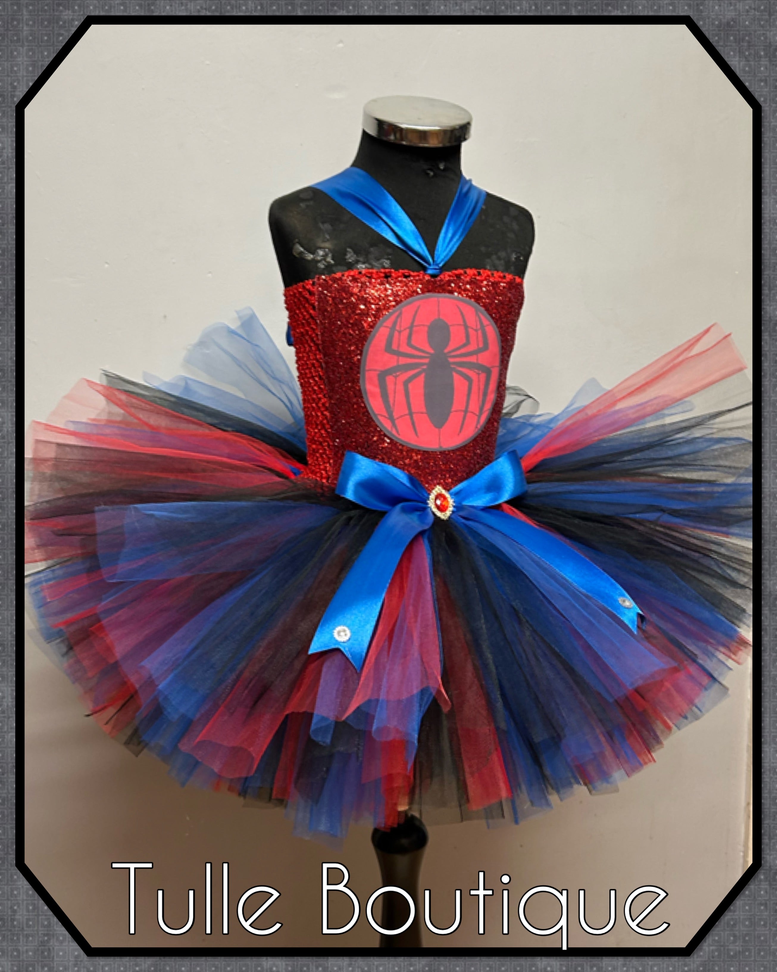 Girls toddlers Spiderman tutu dress, ballgown, fancy dress costume