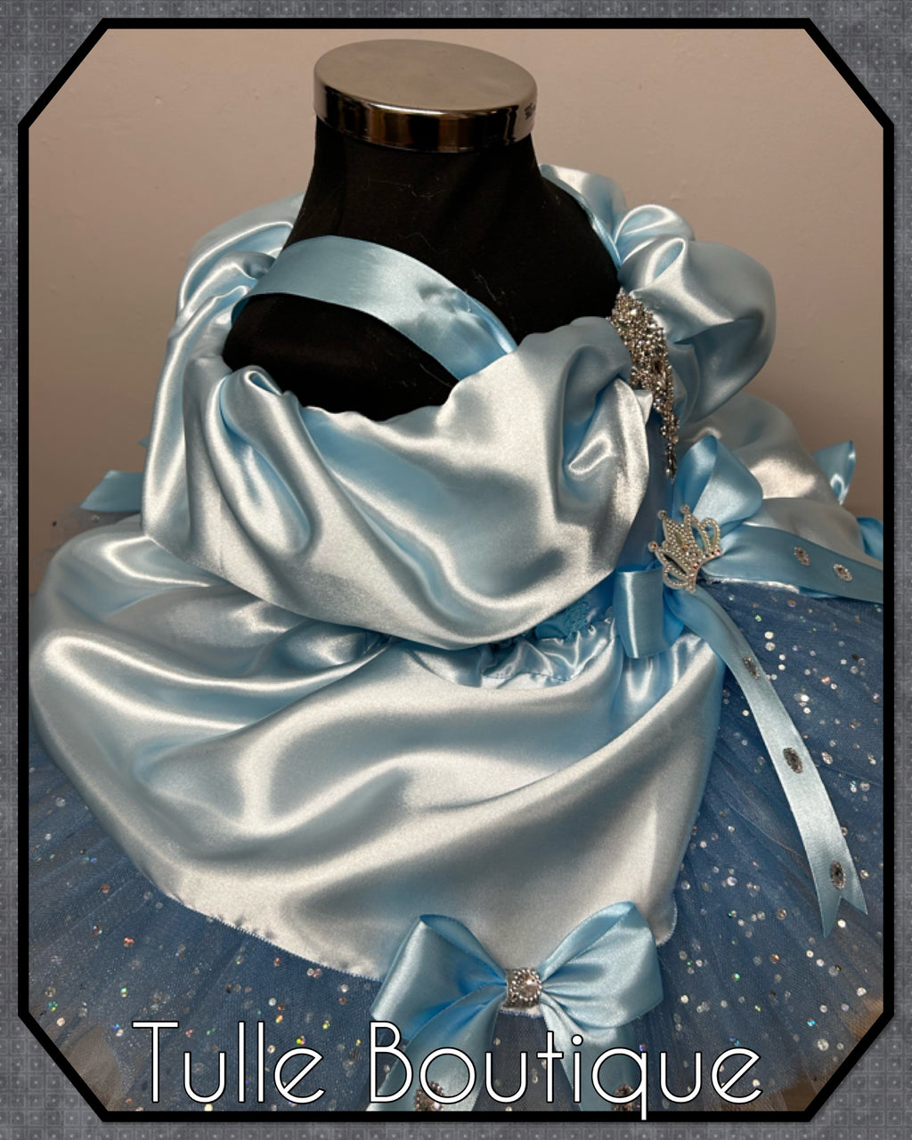 Girls toddlers Disney Princess Cinderella blue tutu dress, birthday ballgown, fancy dress costume