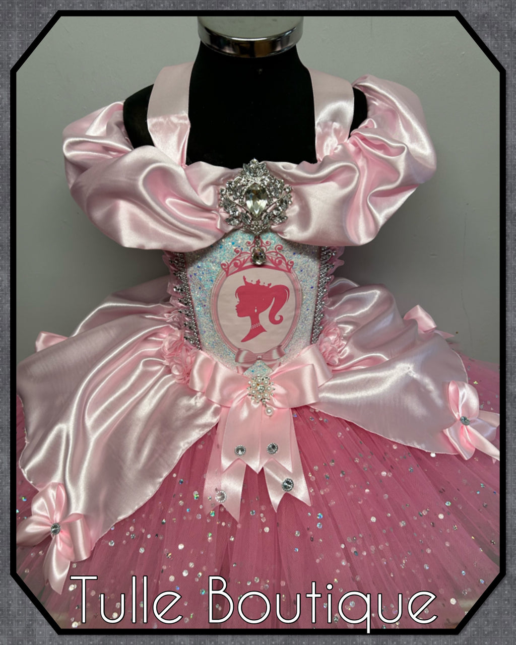 Girls toddlers Barbie pink  Princess tutu dress, birthday ballgown, fancy dress costume