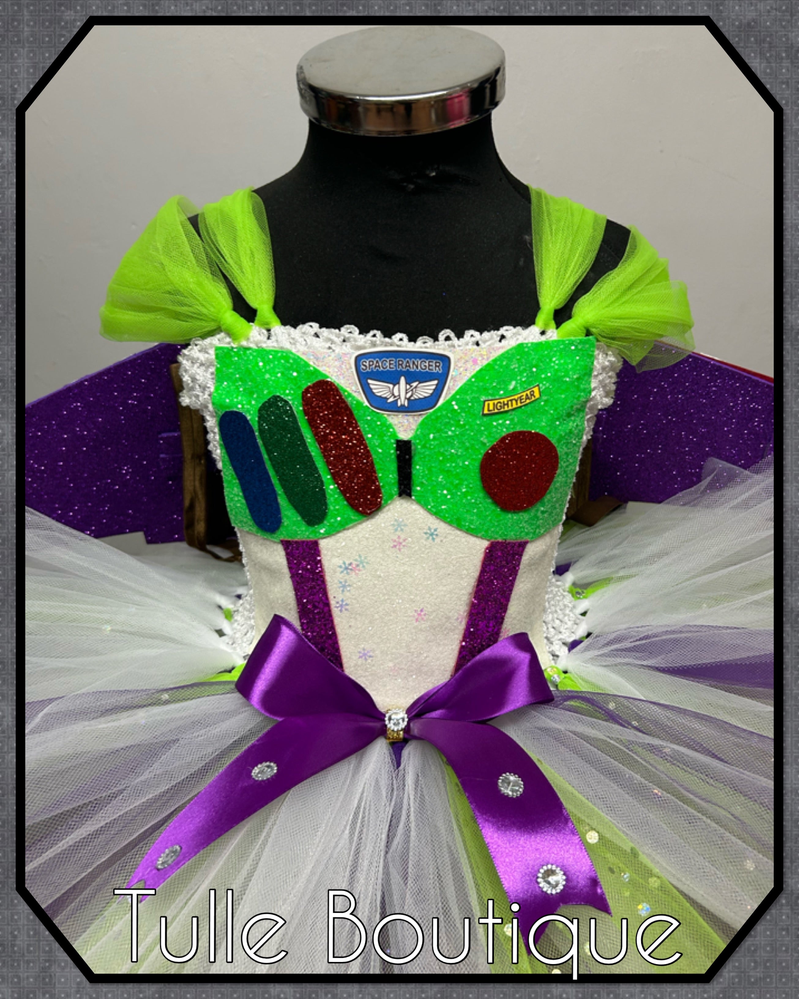 Girls toddlers Buzz Lightyear Toy Story tutu dress, ballgown, fancy dress costume