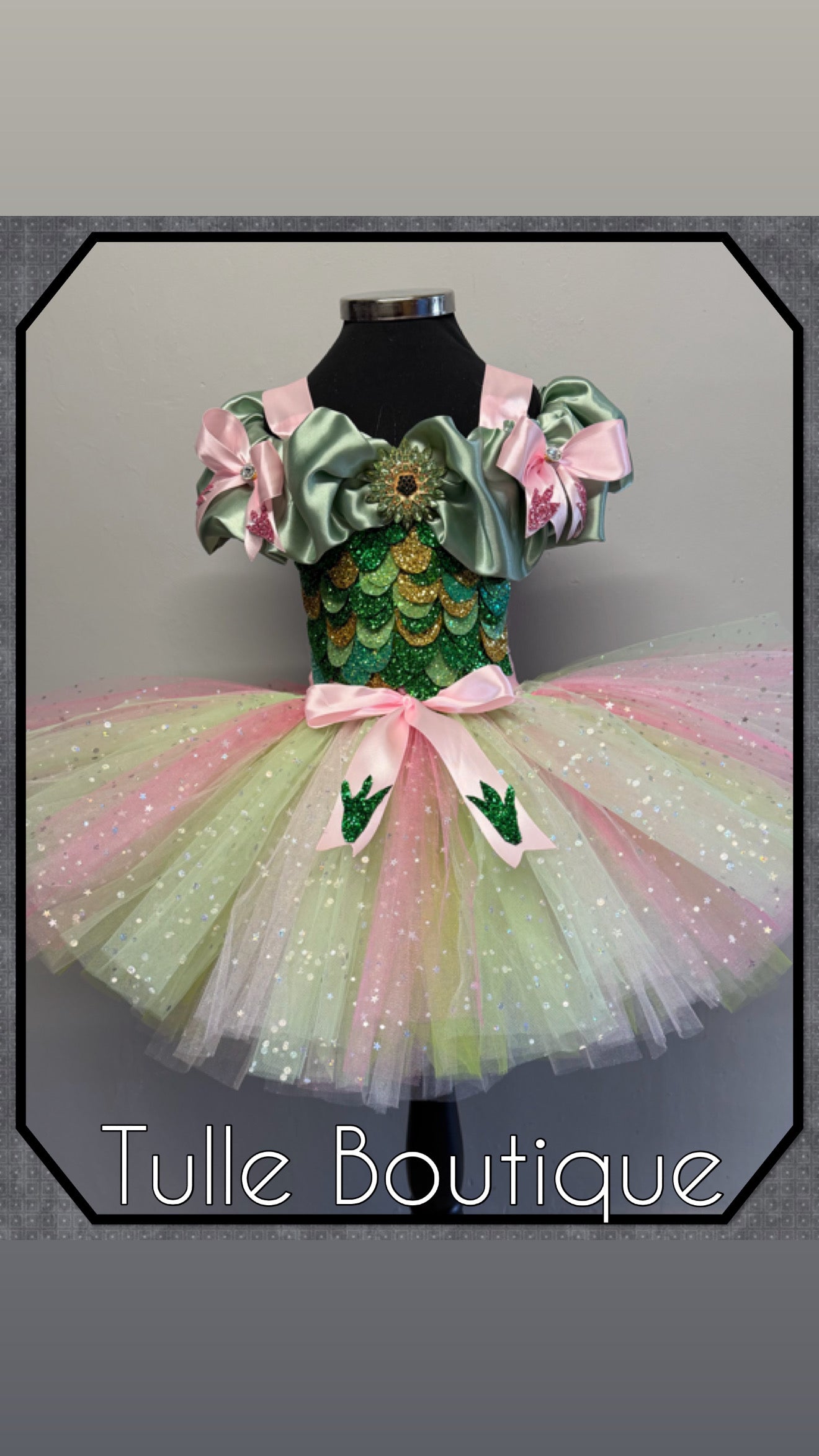 Girls toddlers Dinosaur tutu dress, ballgown, fancy dress costume