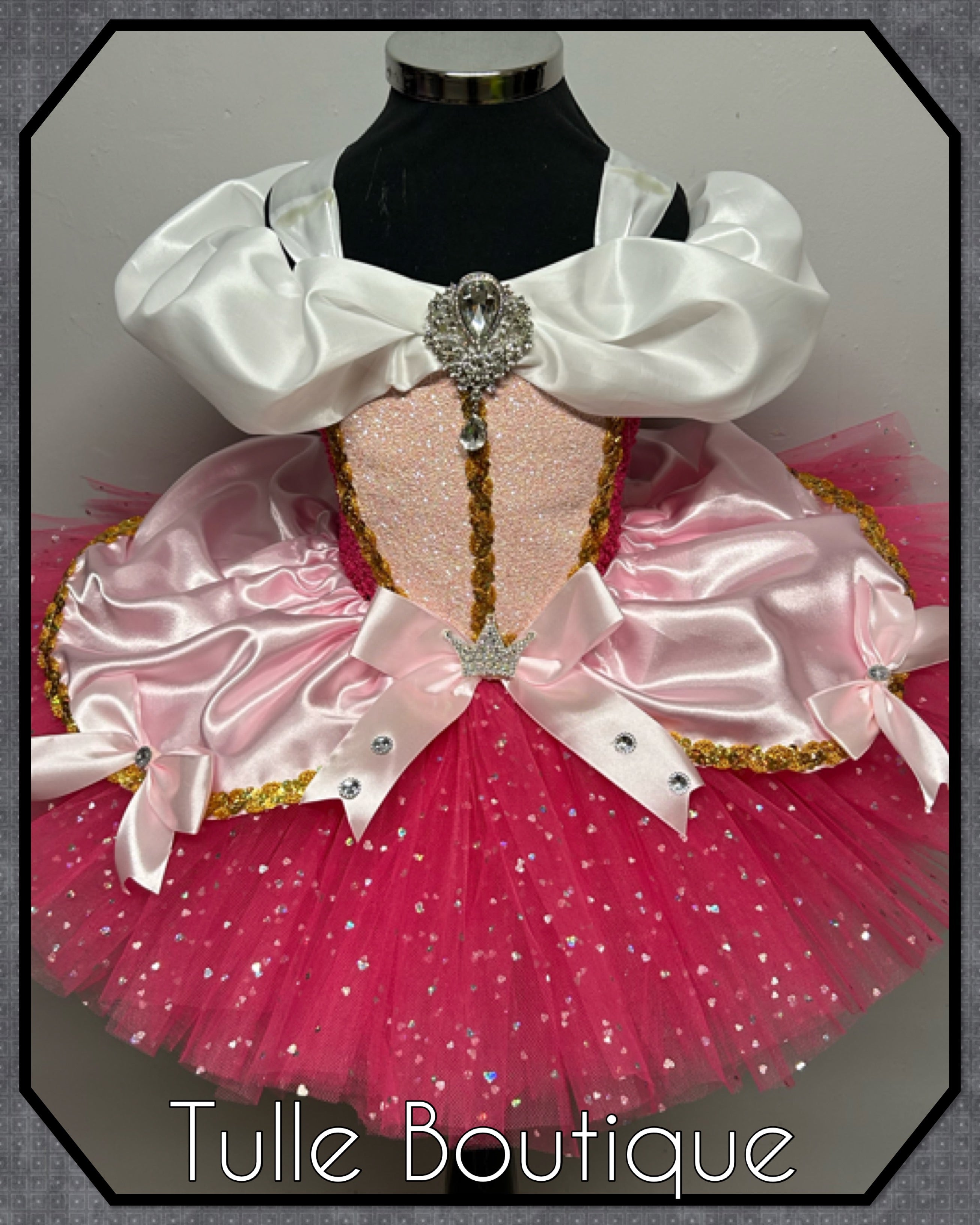 Girls toddlers Princess Aurora tutu dress, sleeping beauty ballgown, fancy dress costume
