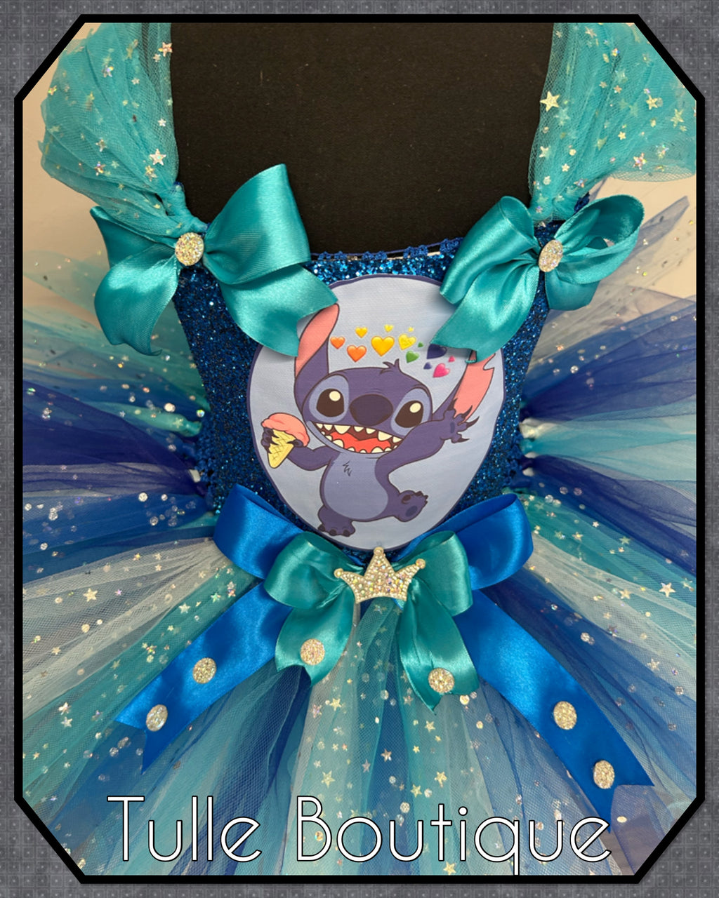 Girls toddlers Stitch tutu dress, ballgown, fancy dress costume
