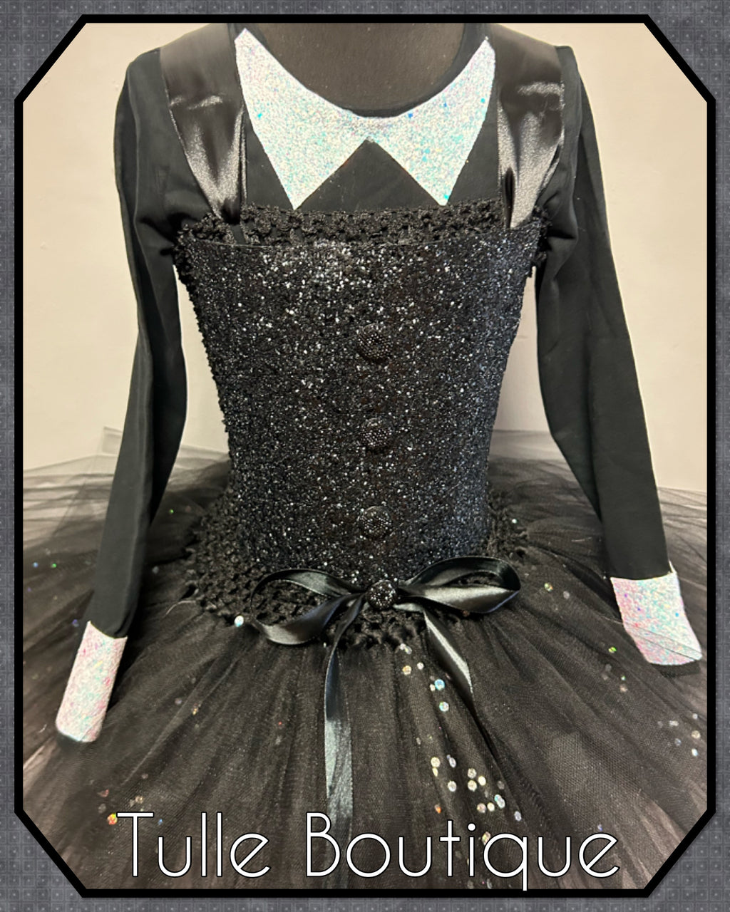 Girls toddlers Wednesday Addams original tutu dress, ballgown,Halloween fancy dress costume