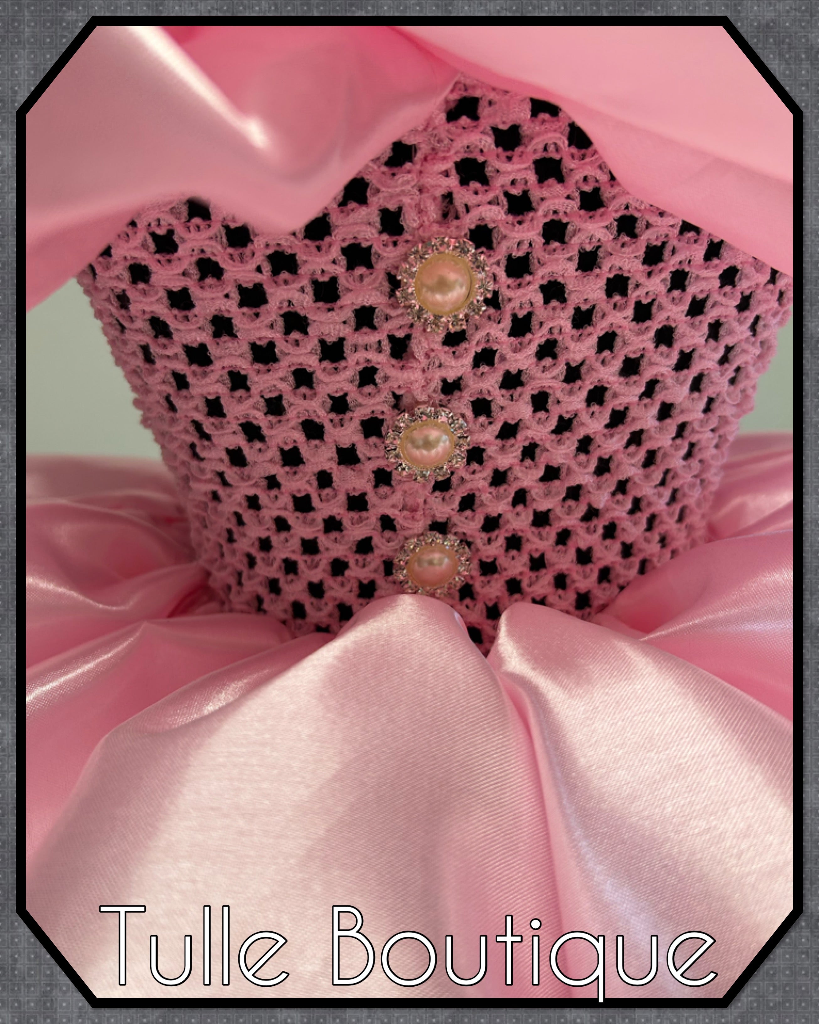 Girls toddlers Lena satin pink princess tutu dress, birthday ballgown, flower girls dress