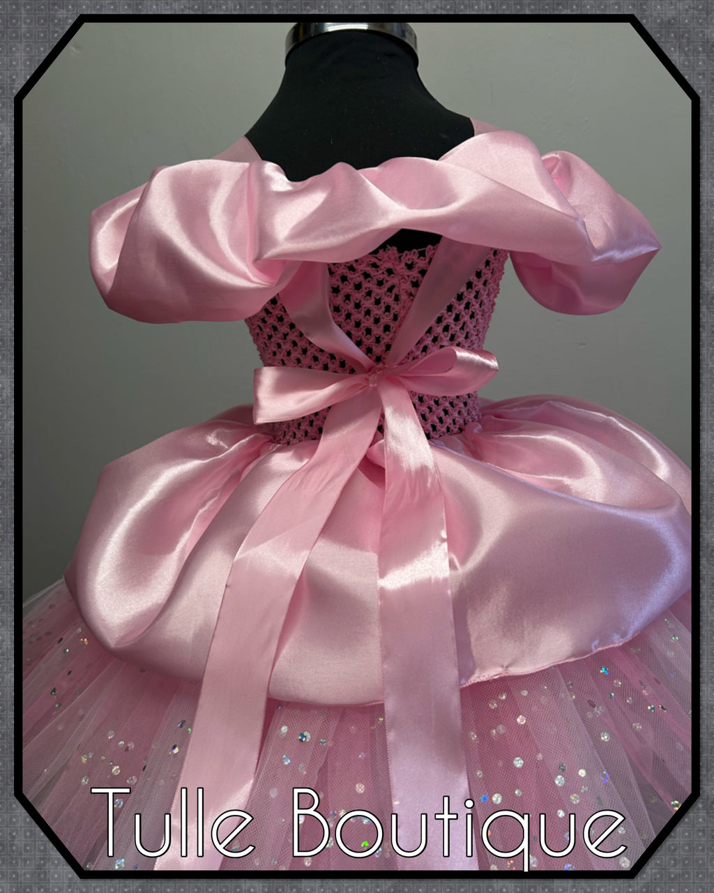 Girls toddlers Princess Aurora pink tutu dress, sleeping beauty ballgown, fancy dress costume