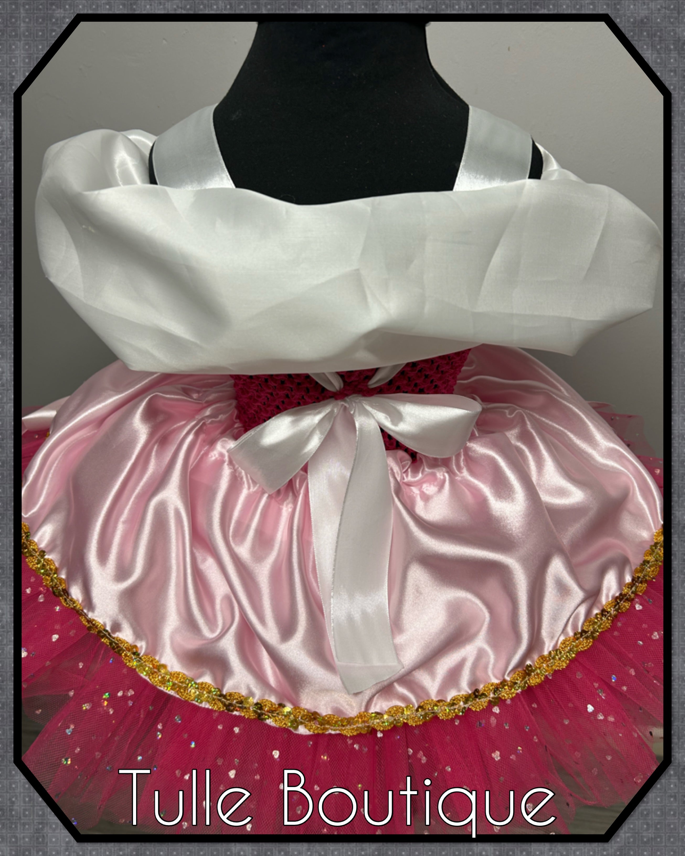 Girls toddlers Princess Aurora tutu dress, sleeping beauty ballgown, fancy dress costume