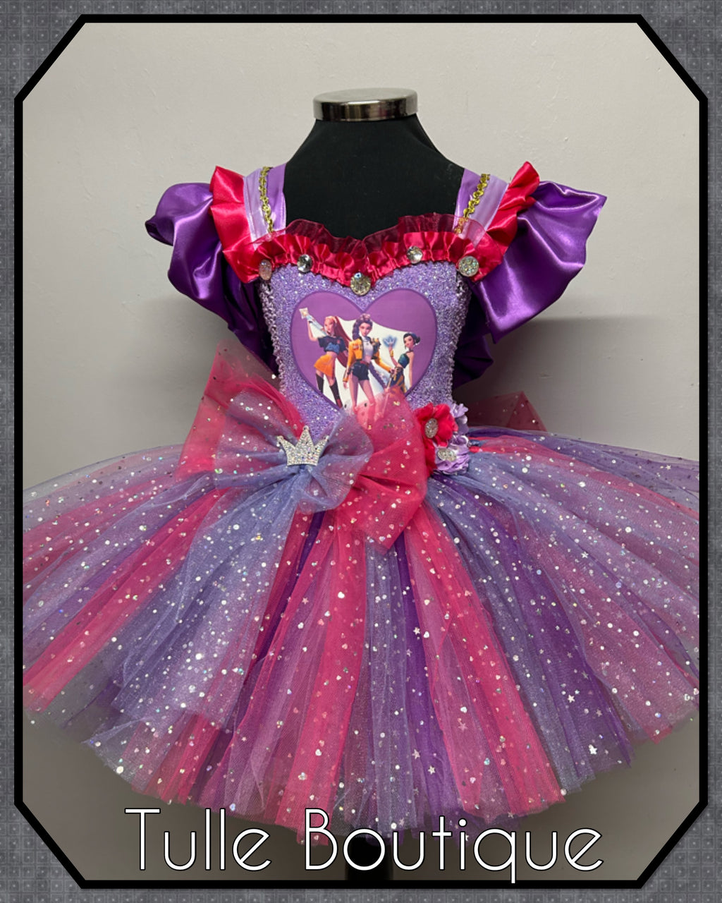 Girls toddlers Princess tutu dress, ballgown, Kpop Demon Hunters fancy dress costume