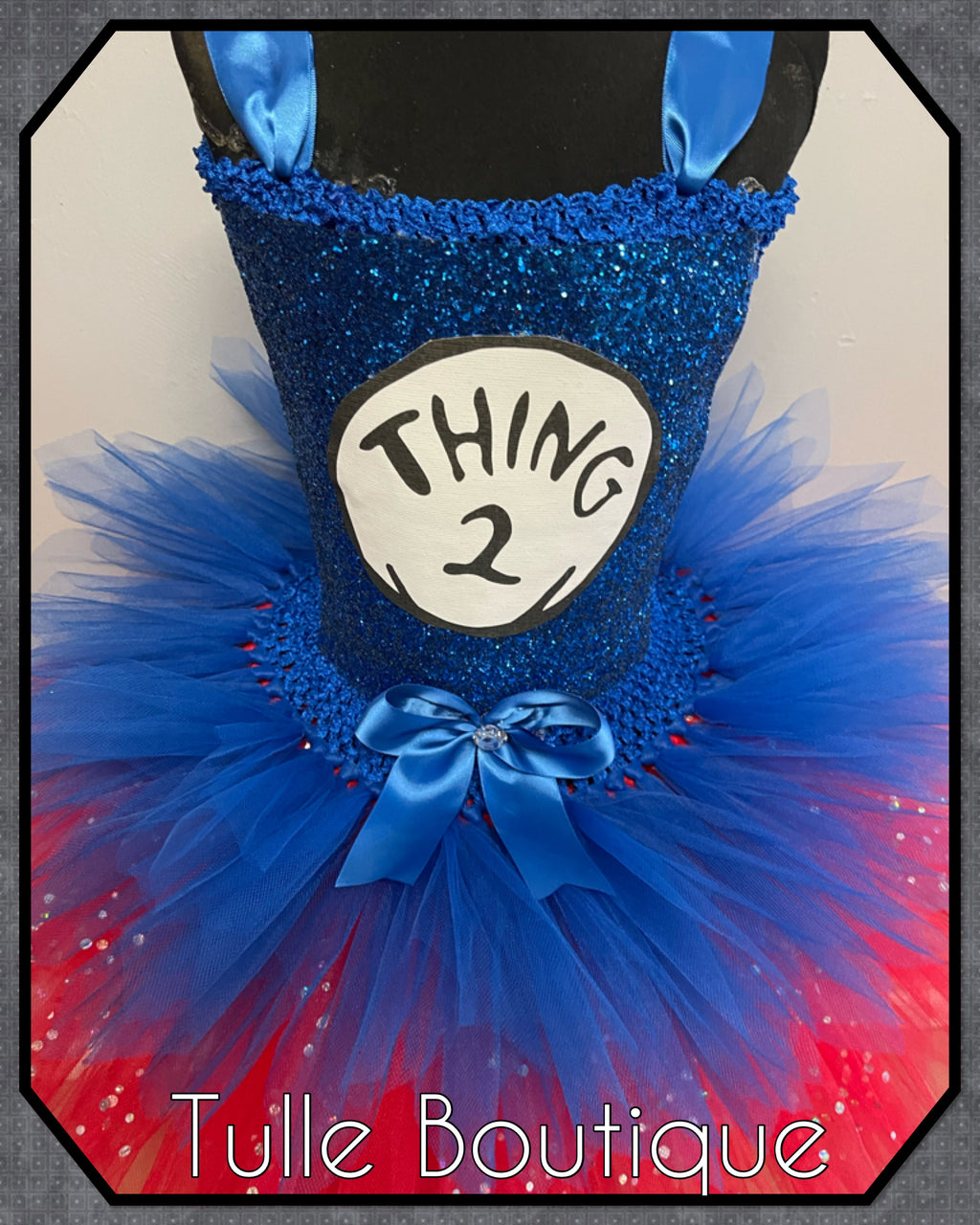 Girls toddlers Thing Two tutu dress, ballgown, fancy dress costume