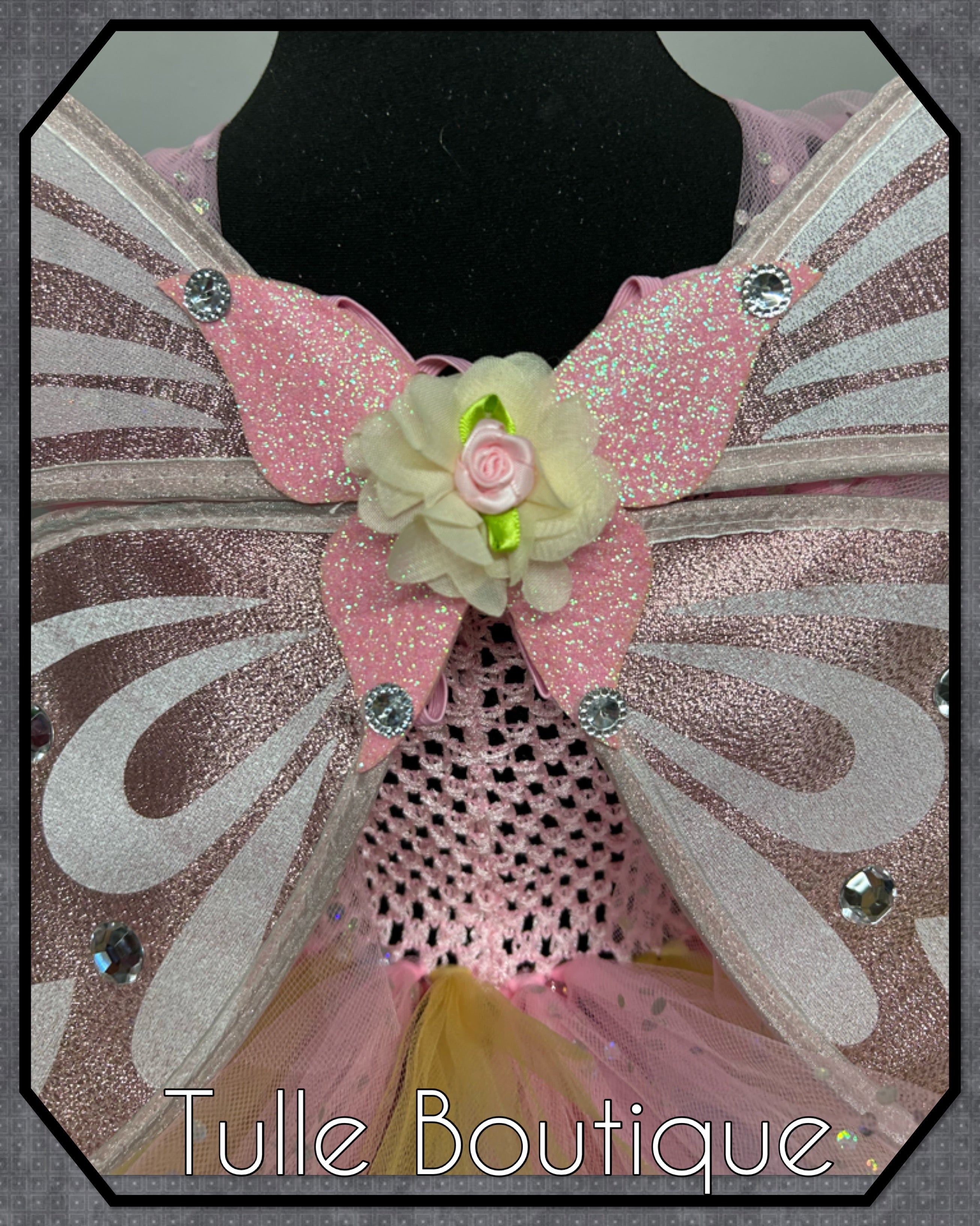 Girls toddlers Lila fairy tutu dress pinks and nude, ballgown, fancy dress costume