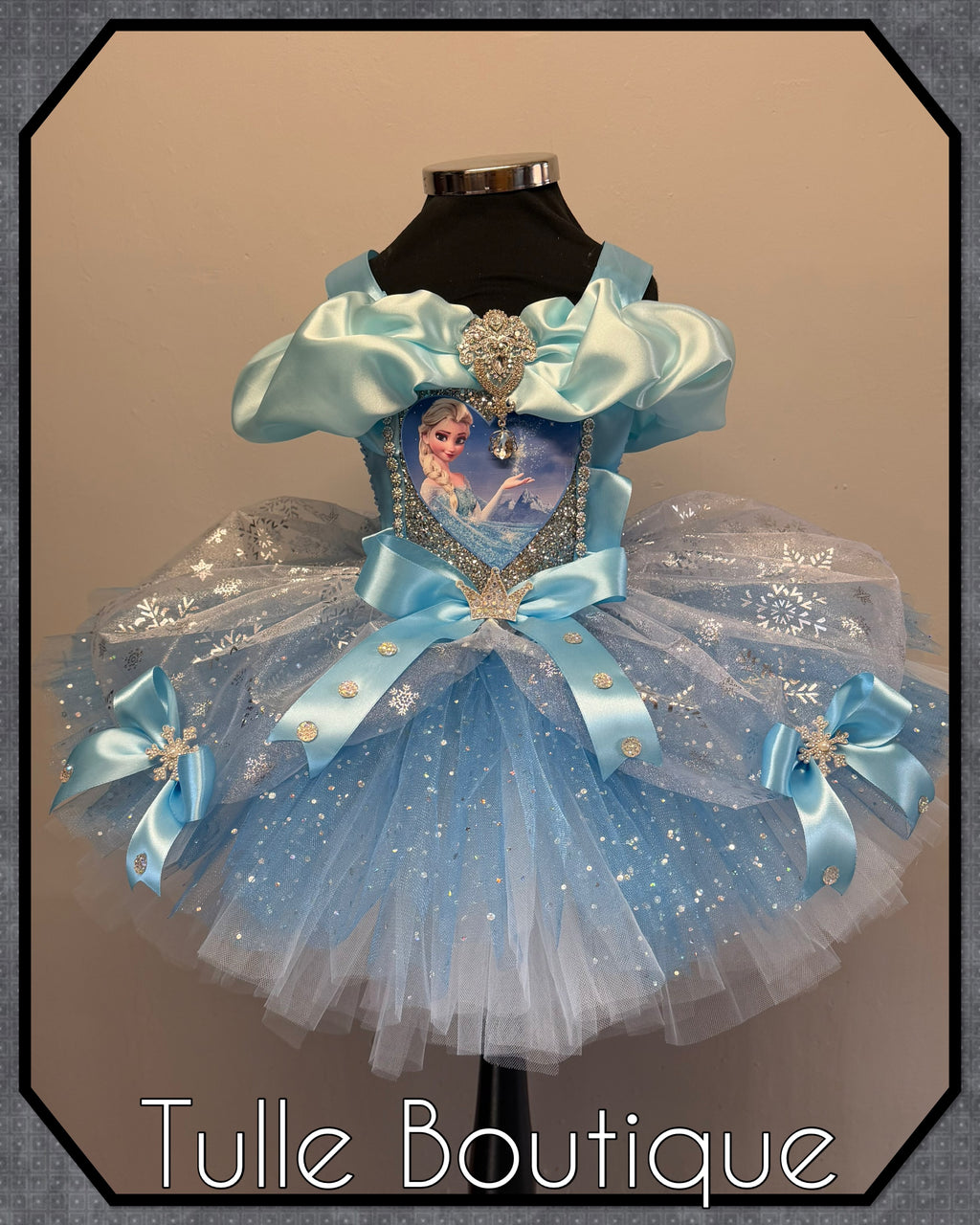 Girls toddlers Princess Elsa frozen tutu birthday party dress,ballgown, fancy dress costume