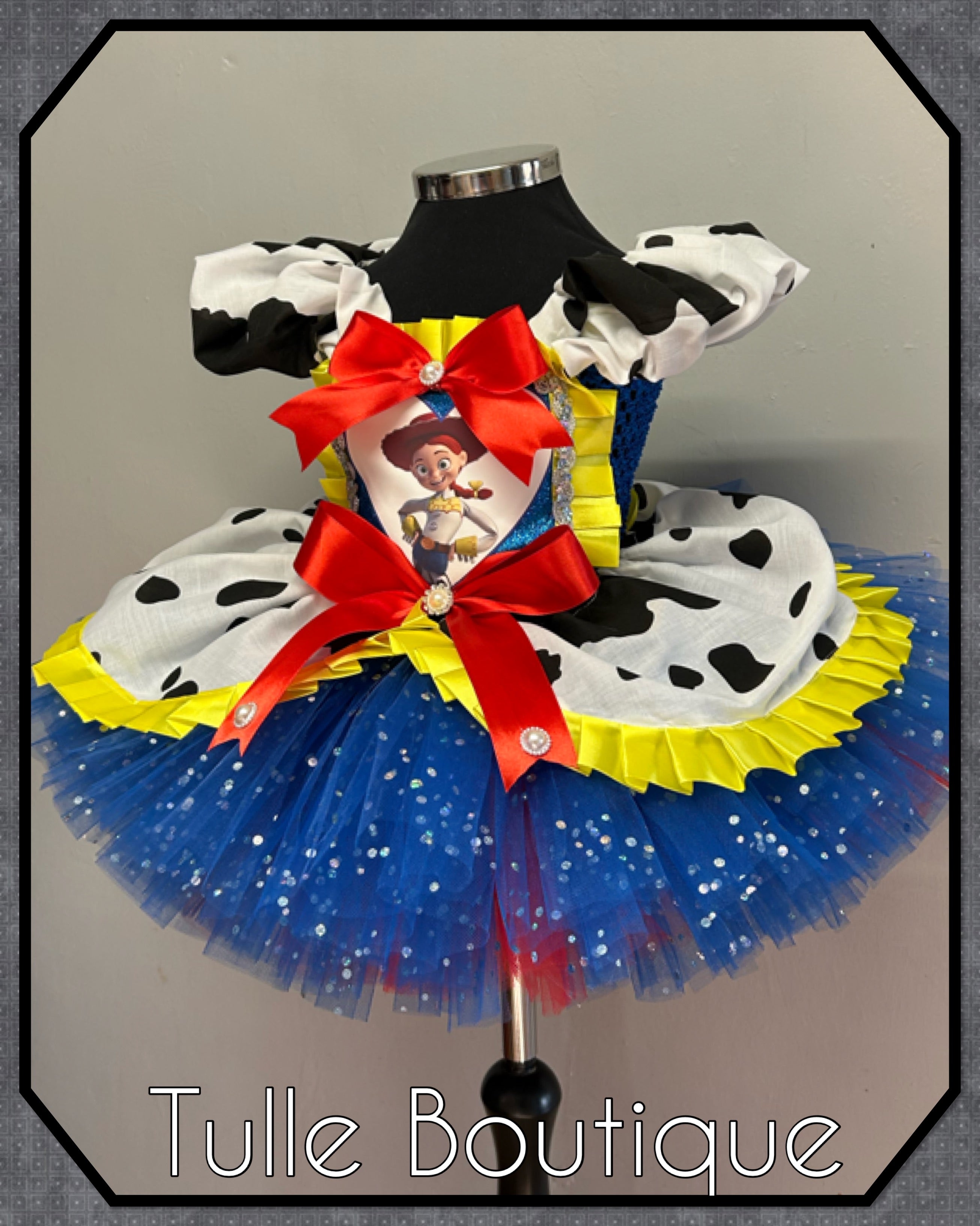 Girls Toddlers Princess Cow girl tutu dress, Jessie ballgown, fancy dress costume