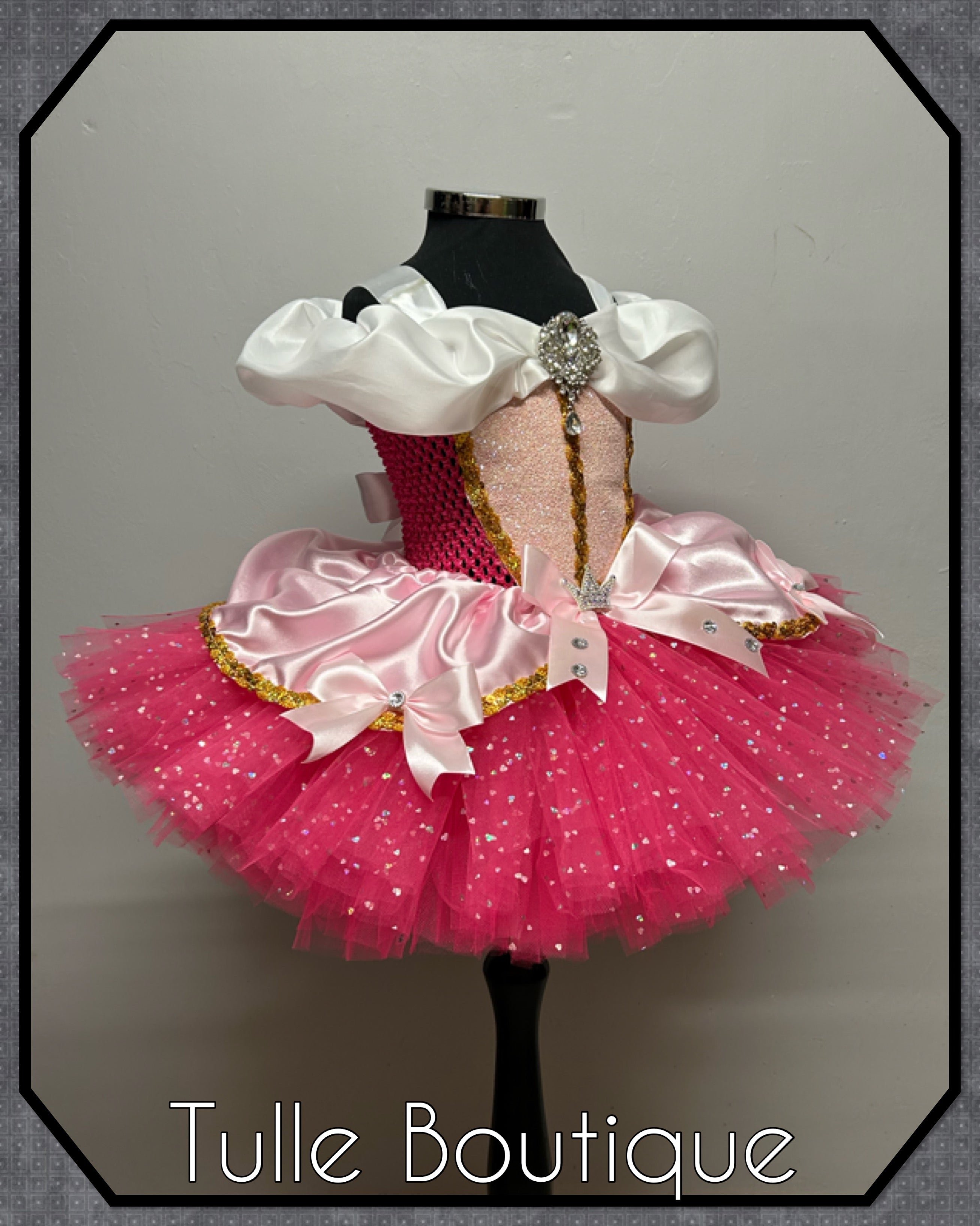 Girls toddlers Princess Aurora tutu dress, sleeping beauty ballgown, fancy dress costume