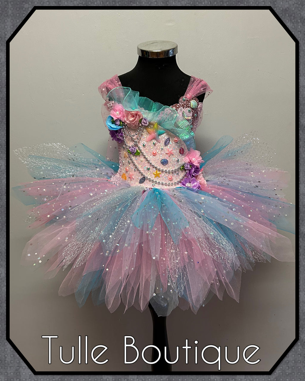 Girls toddlers Mermaid fishtail tutu dress, ballgown, fancy dress costume