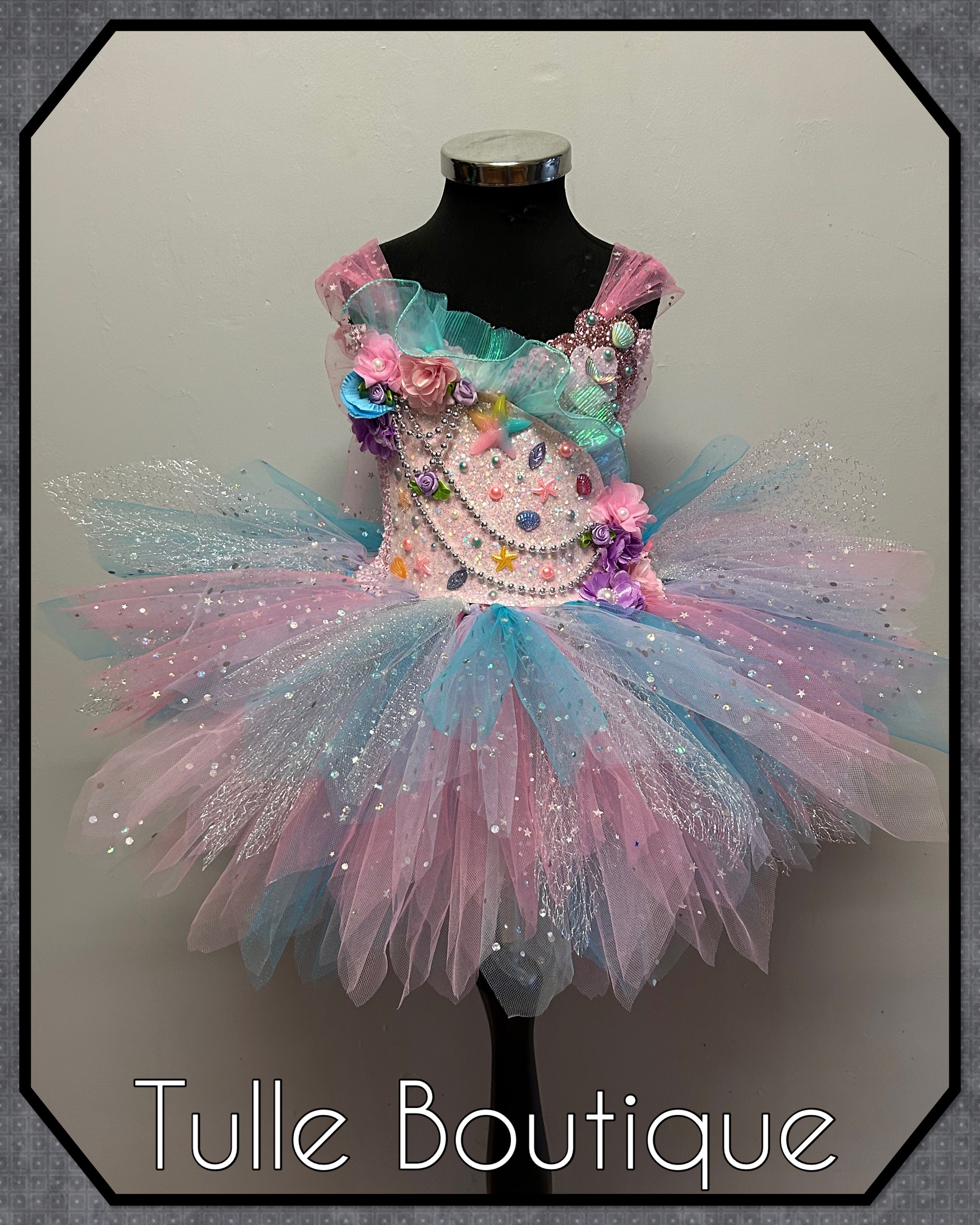 Girls toddlers Mermaid fishtail tutu dress, ballgown, fancy dress costume