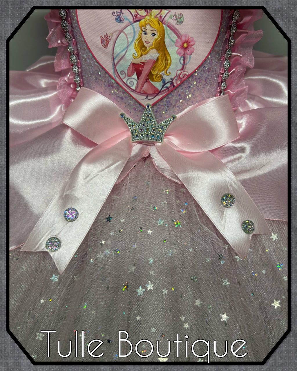 Girls toddlers Princess Aurora pink tutu dress, sleeping beauty ballgown, fancy dress costume