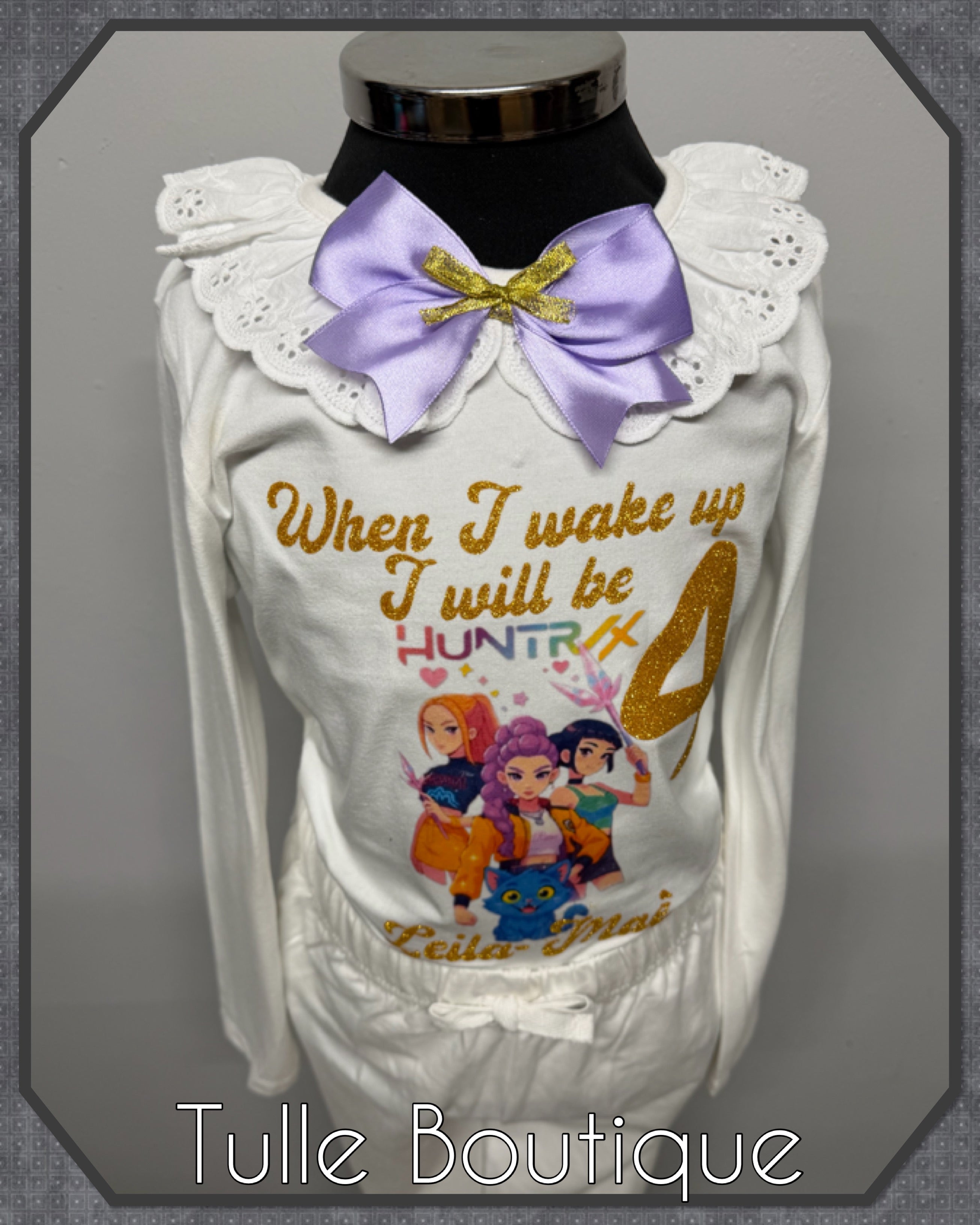 Girls toddlers Kpop demon hunters birthday personalised pjs