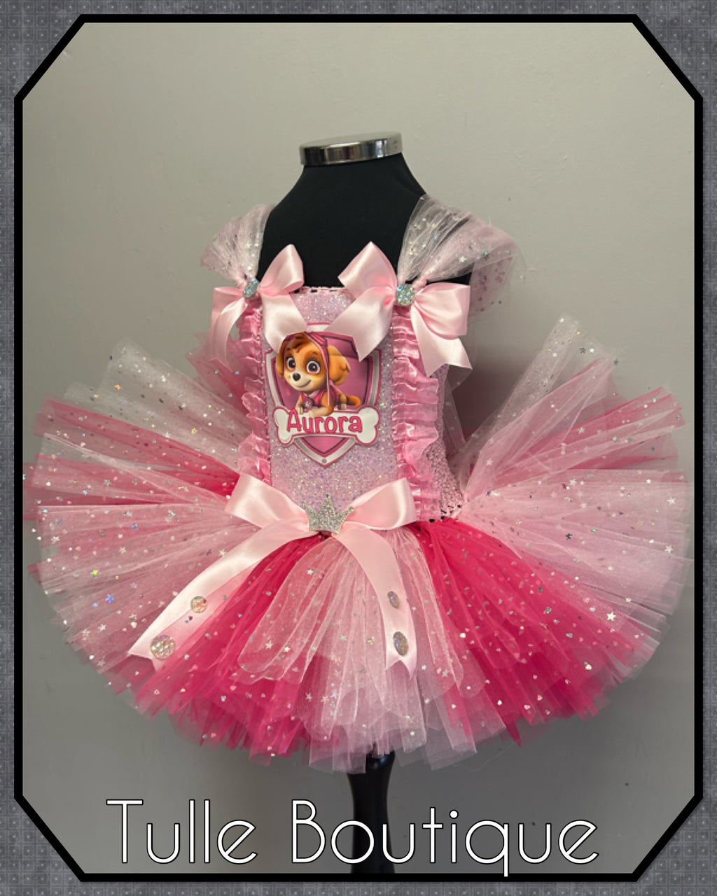 Girls toddlers Skye pup tutu dress, ballgown, paw patrol fancy dress costume