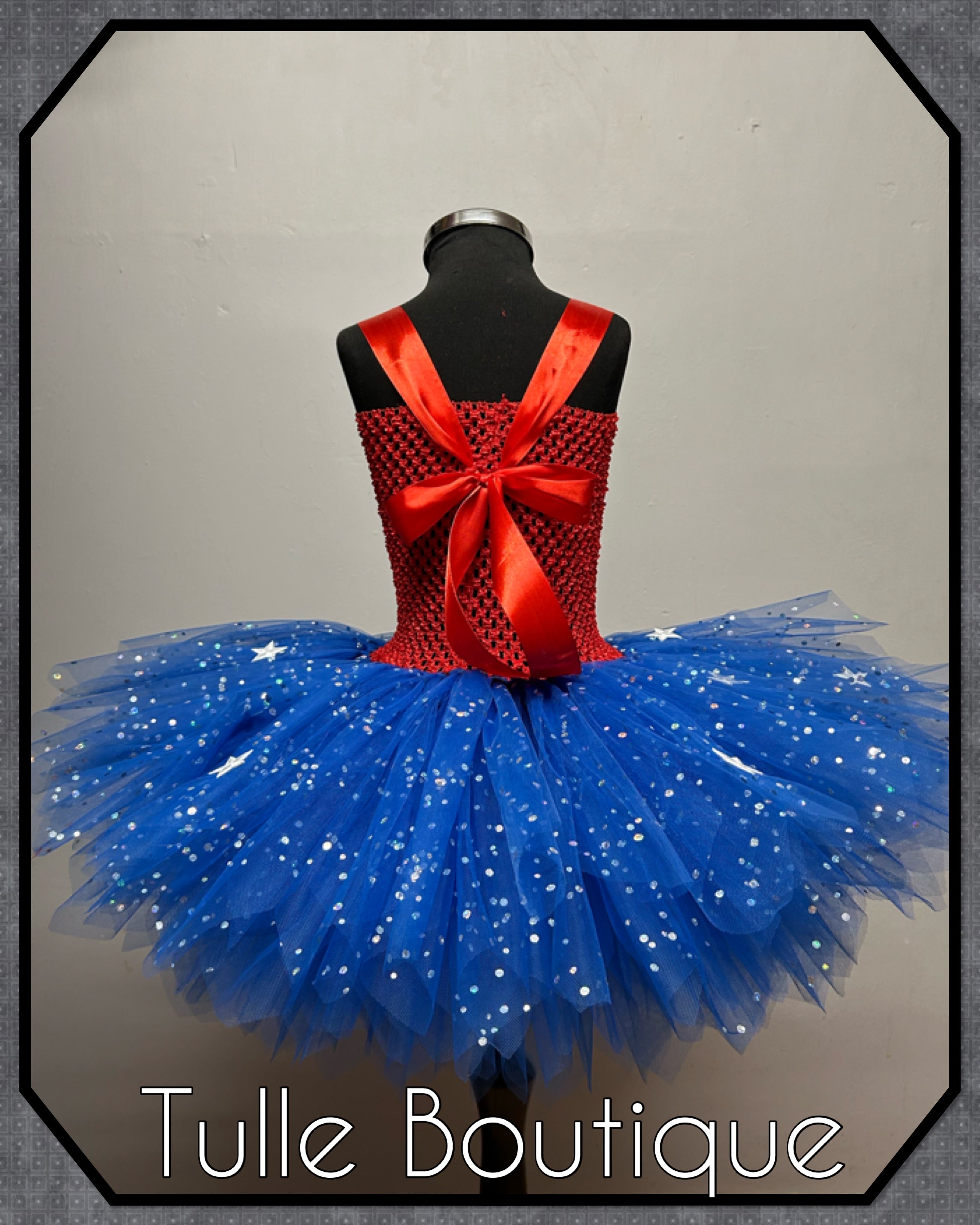 Girls toddlers Wonder Woman tutu dress, ballgown, fancy dress costume