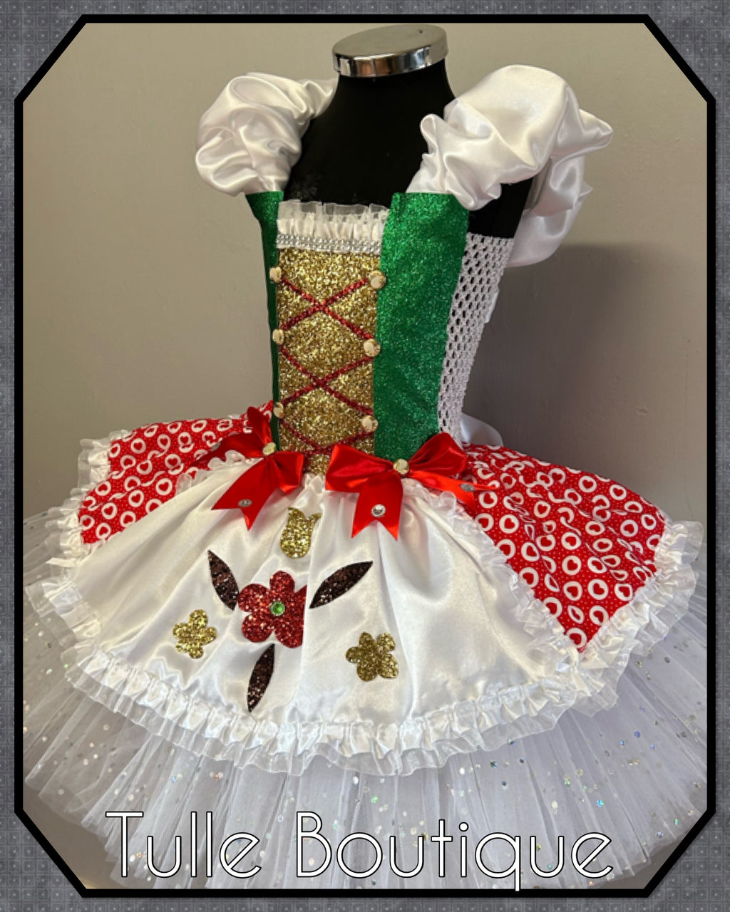 Girls toddlers Doll on a music box tutu dress, chitty chitty bang bang ballgown, fancy dress costume