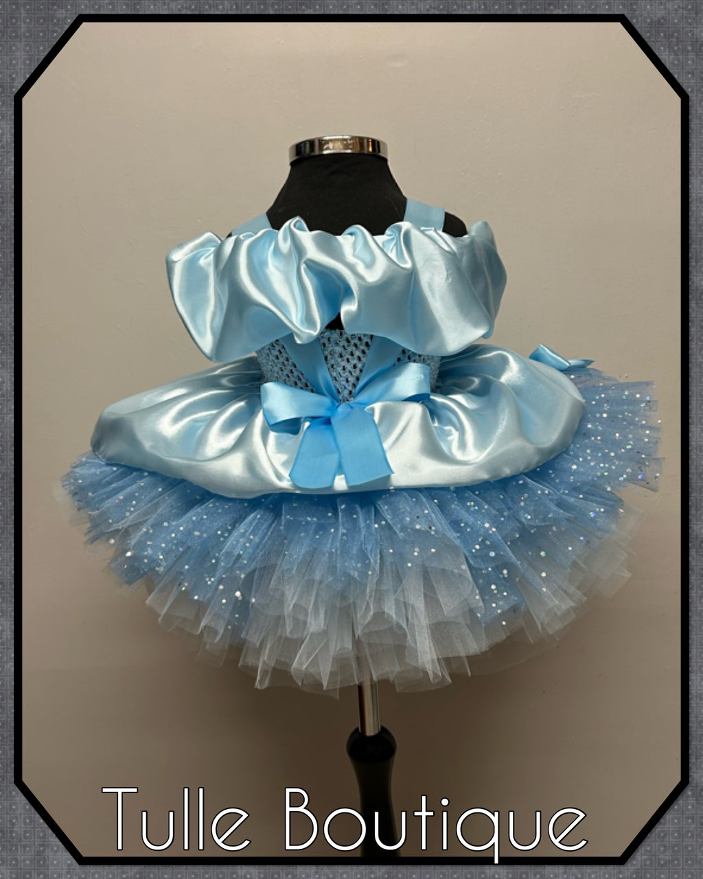 Girls toddlers Disney Princess Cinderella blue tutu dress, birthday ballgown, fancy dress costume