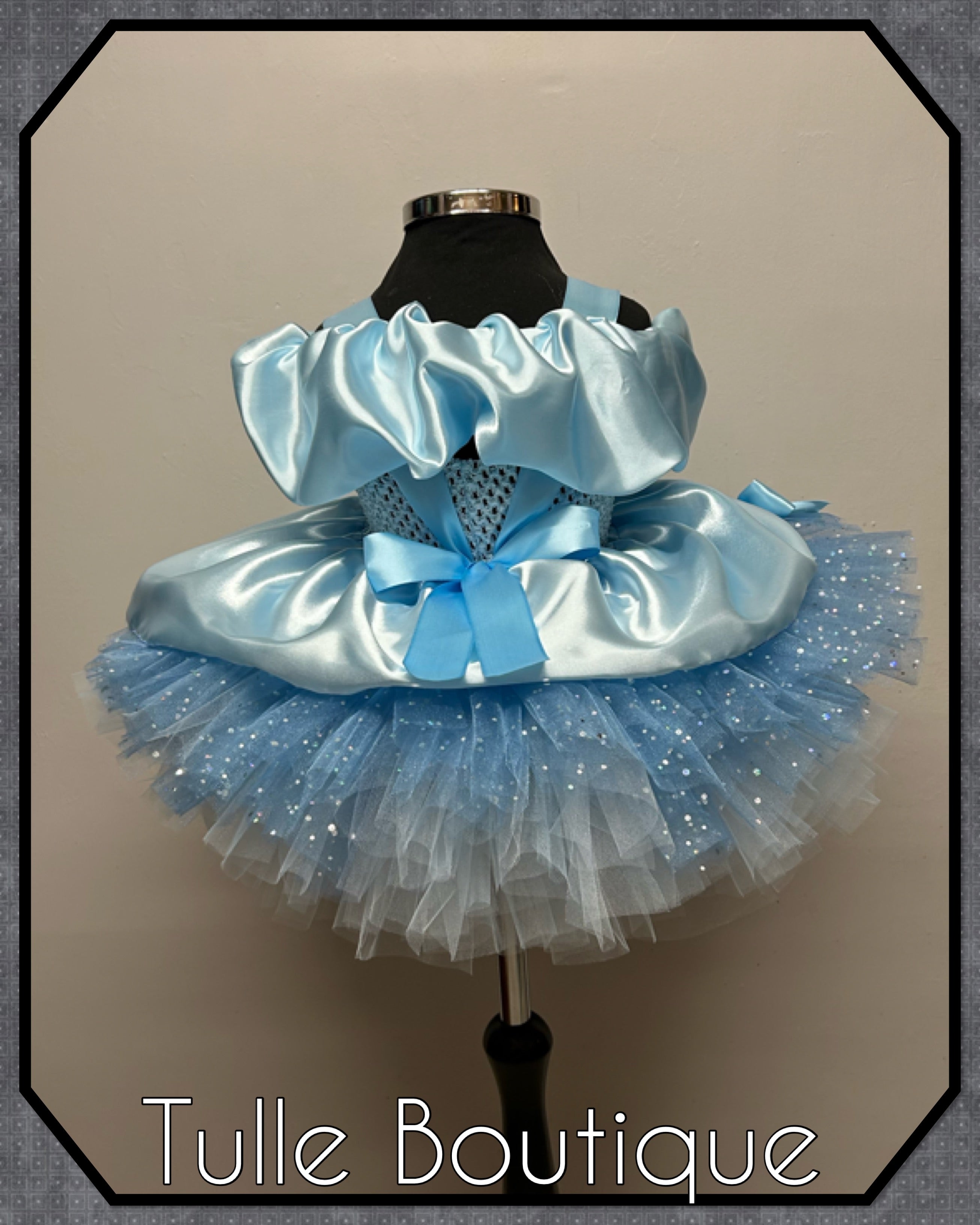 Girls toddlers Disney Princess Cinderella blue tutu dress, birthday ballgown, fancy dress costume