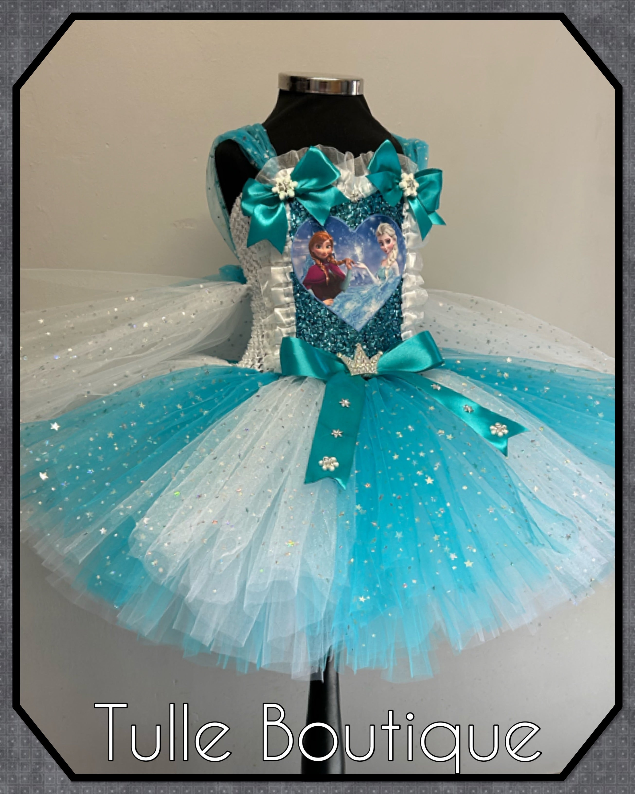 Girls toddlers Princess Elsa and Anna tutu dress, ballgown,Frozen fancy dress costume
