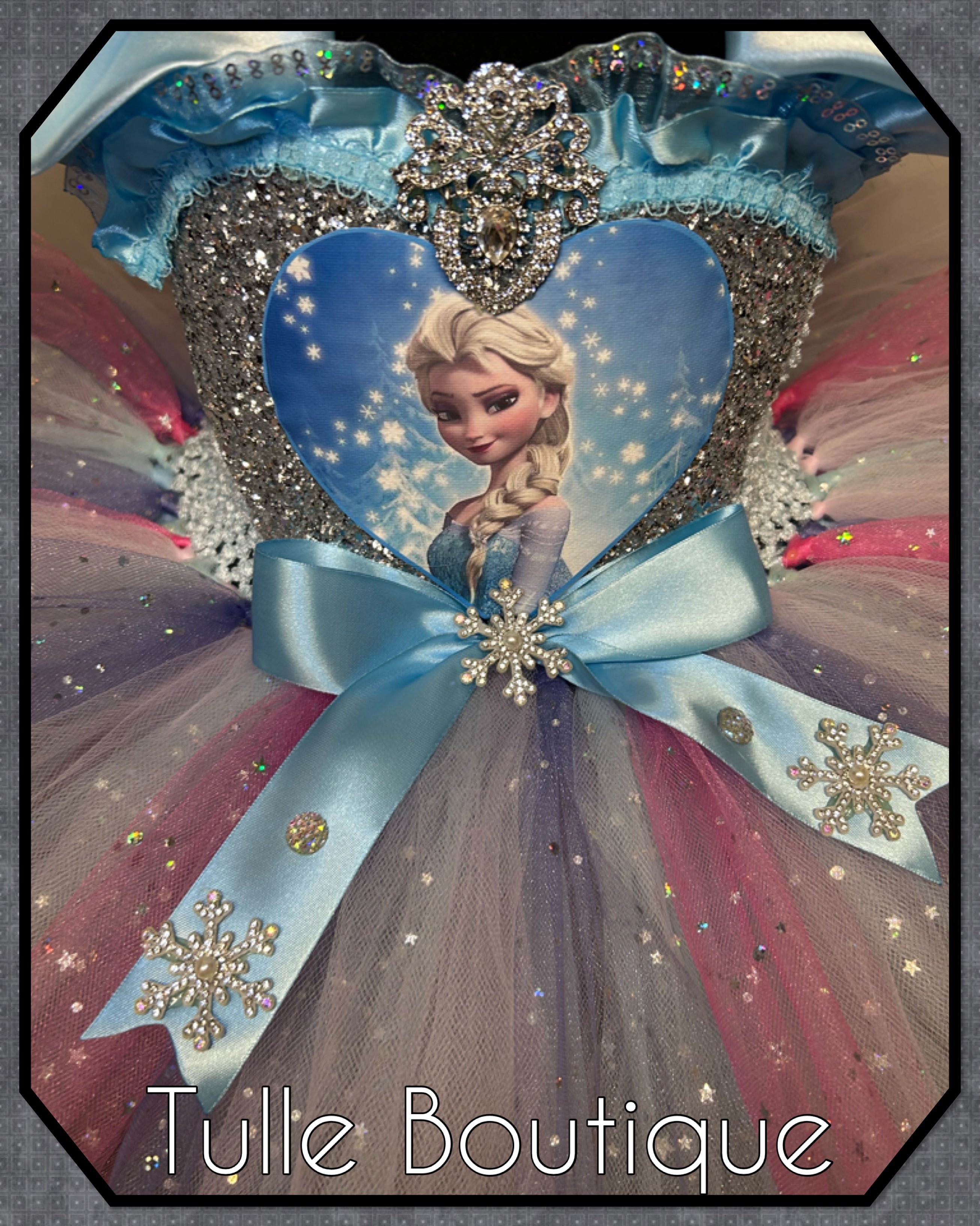 Girls toddlers Glitter Frozen Princess Elsa tutu dress, ballgown,Frozen fancy dress costume