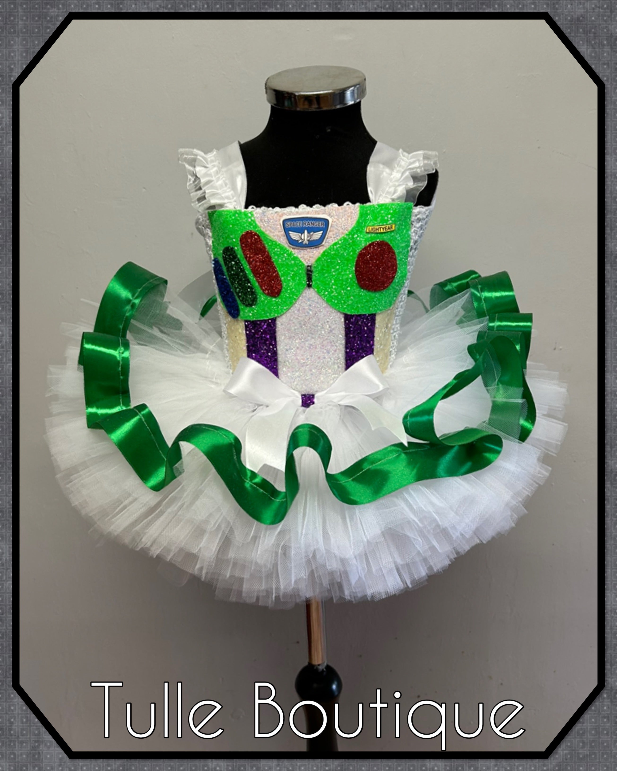 Girls toddlers Toy Story Buzz Lightyear tutu dress, ballgown, fancy dress costume
