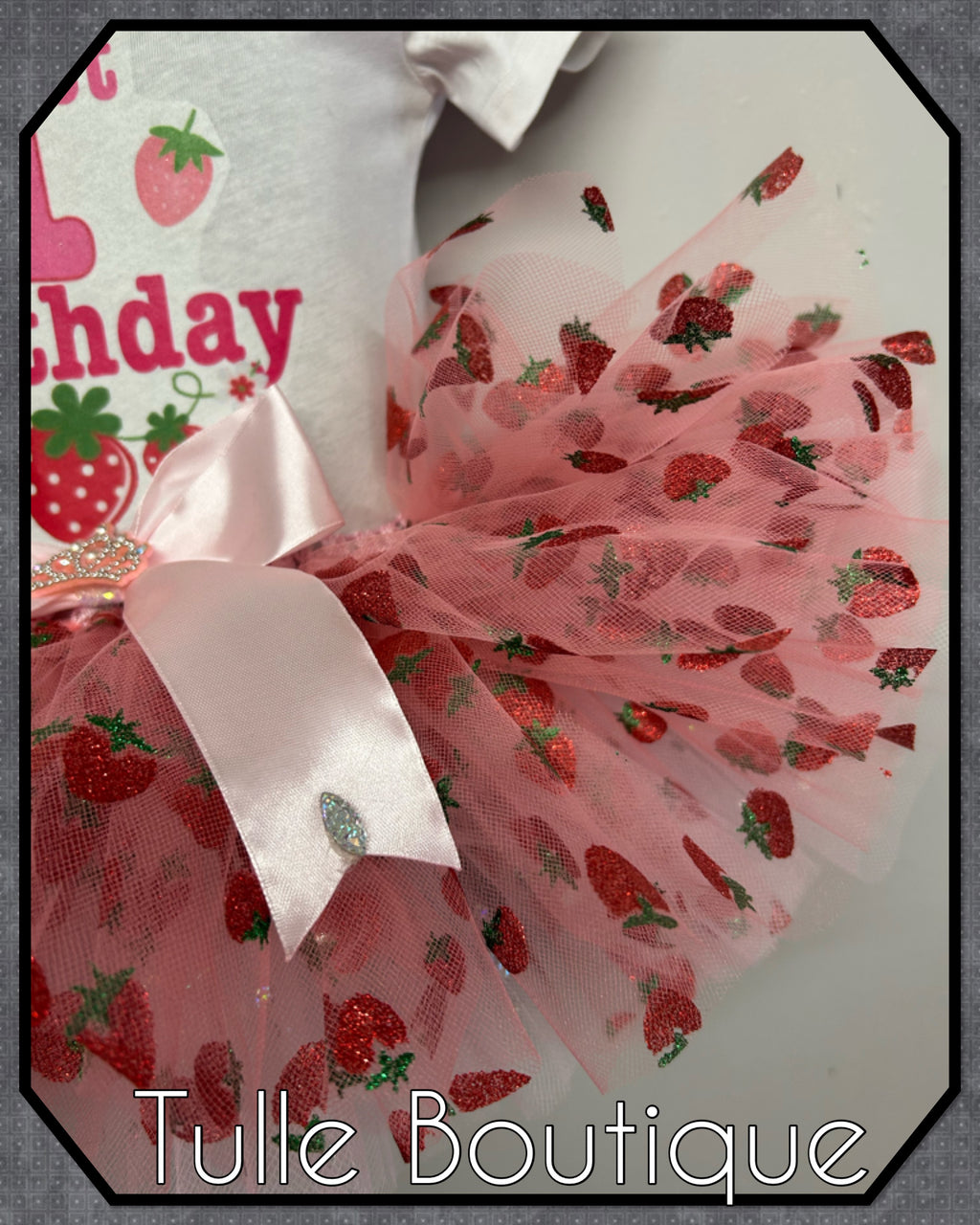 Girls toddlers Berry first birthday strawberry tutu outfit fancy dress costume