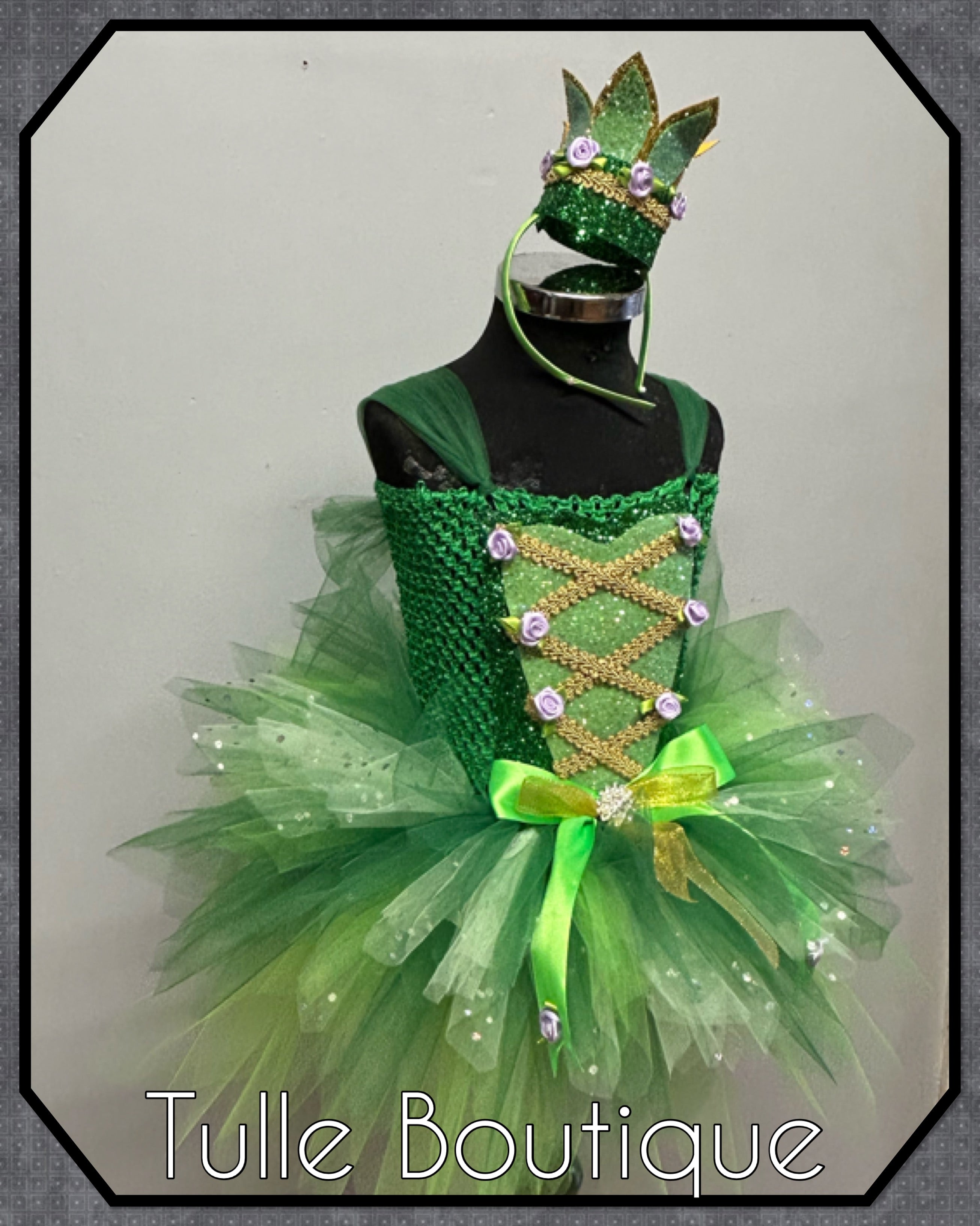 Girls toddlers Tinkerbell green  tutu dress, ballgown, fancy dress costume