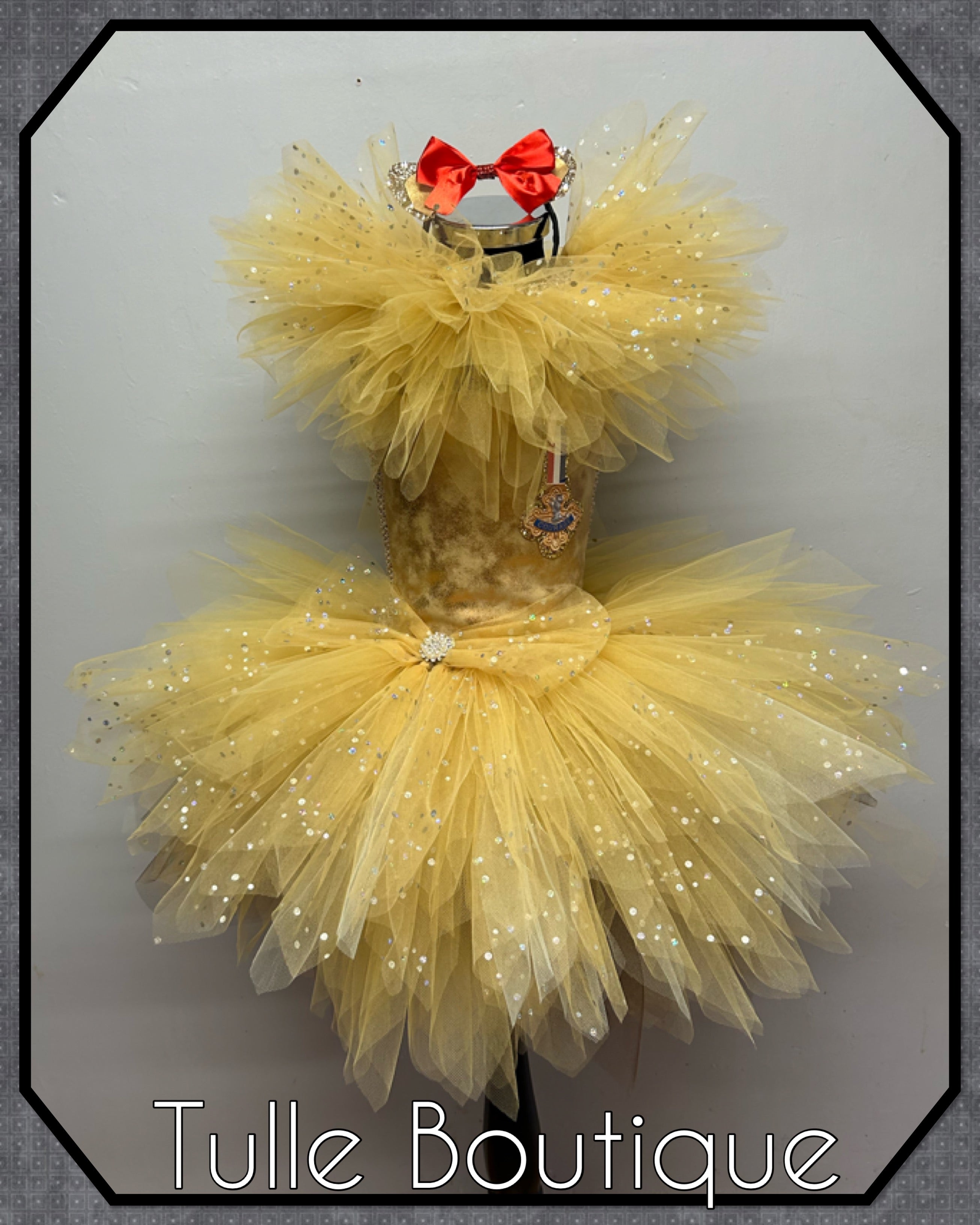 Girls toddlers The cowardly lion tutu dress, ballgown, wizard of Oz fancy dress costume
