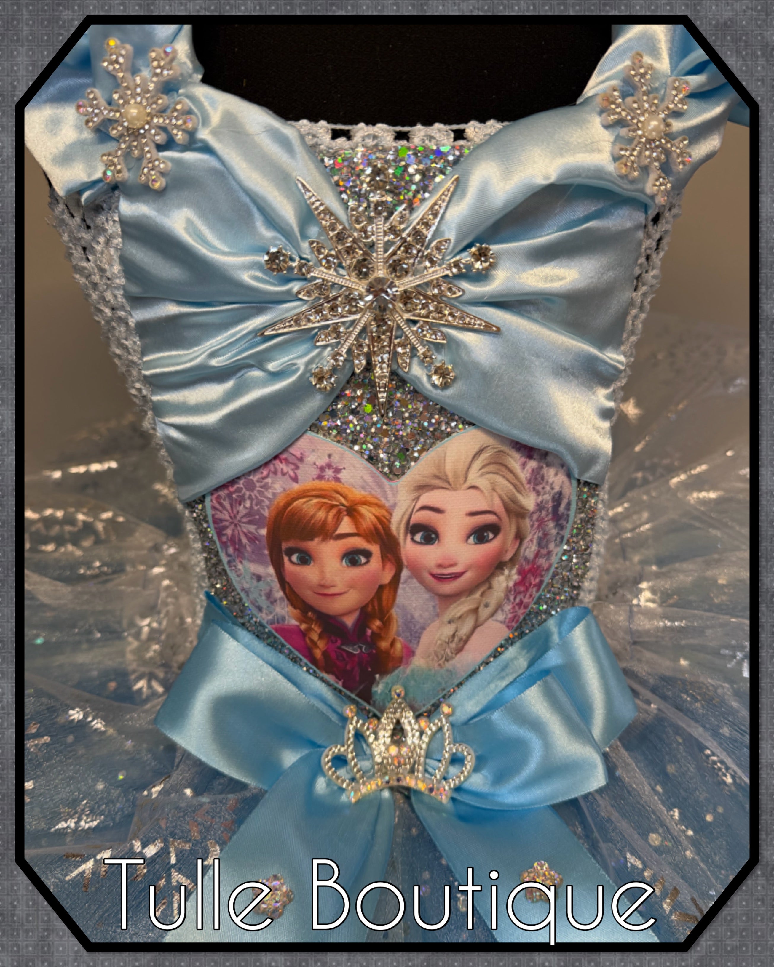 Girls toddlers Princess Elsa sky blue satin tutu dress, frozen ballgown, fancy dress costume