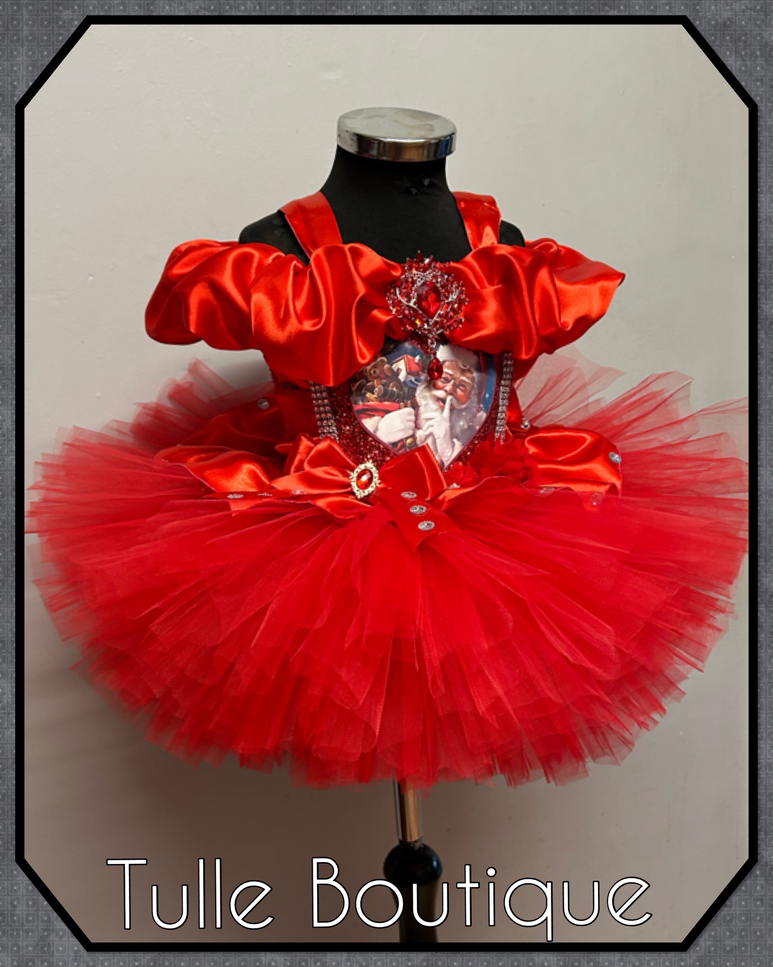 Girls toddlers Vintage Santa tutu dress,ballgown, fancy dress costume