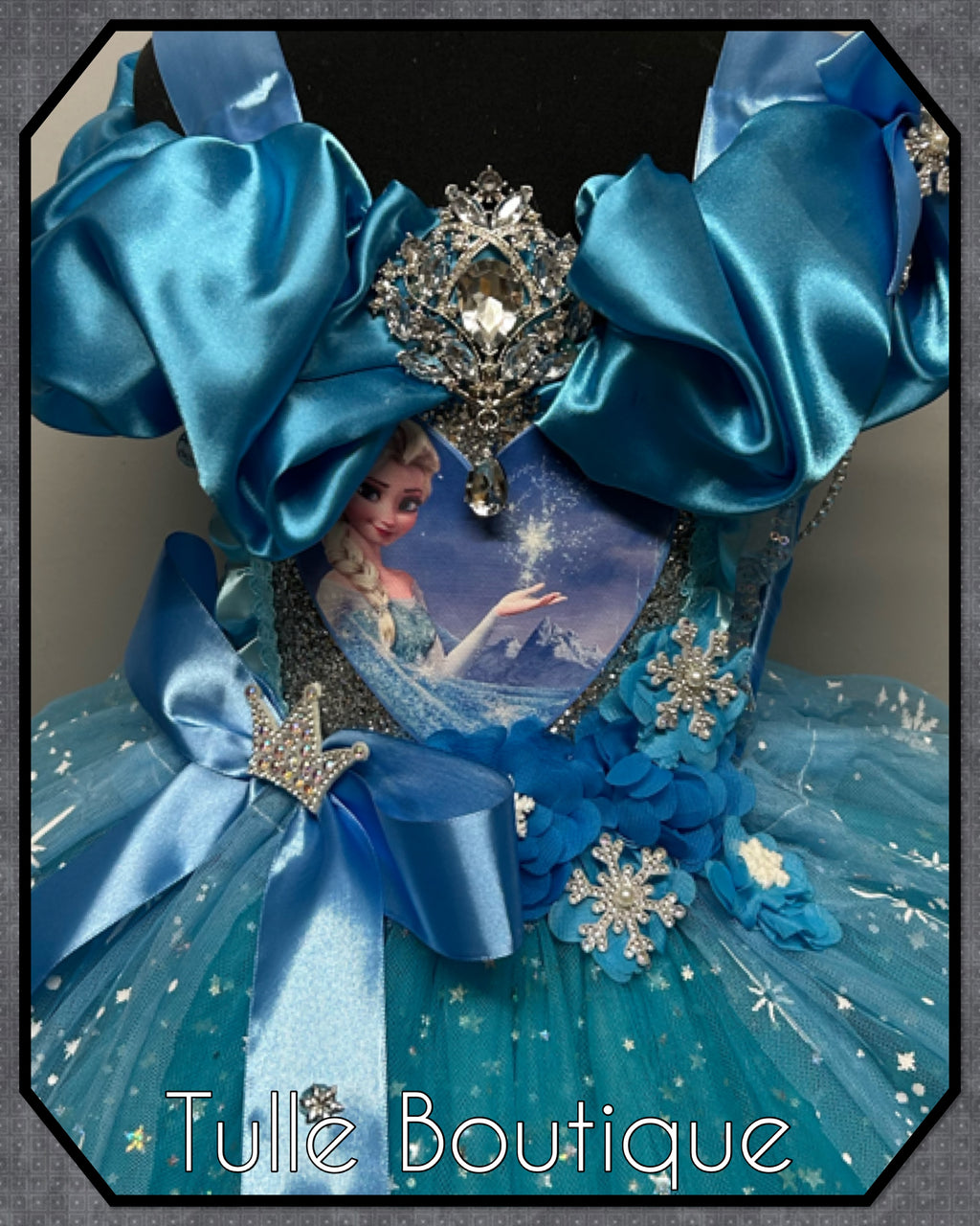 Girls toddlers Princess Elsa frozen tutu dress, ballgown, fancy dress costume full length