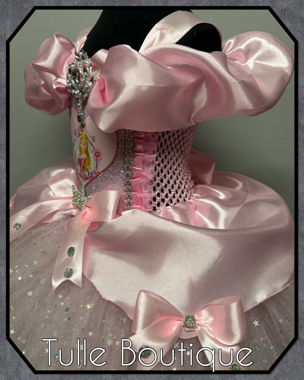 Girls toddlers Princess Aurora pink tutu dress, sleeping beauty ballgown, fancy dress costume