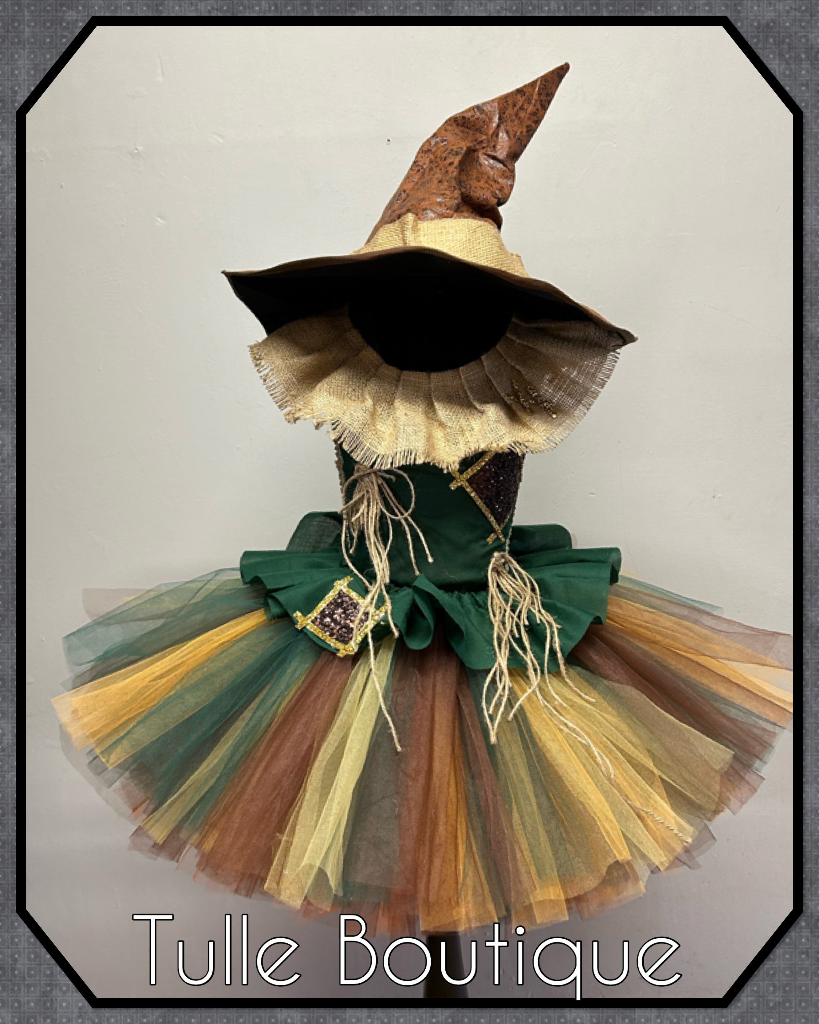 Girls toddlers Scarecrow tutu dress, ballgown, fancy dress costume