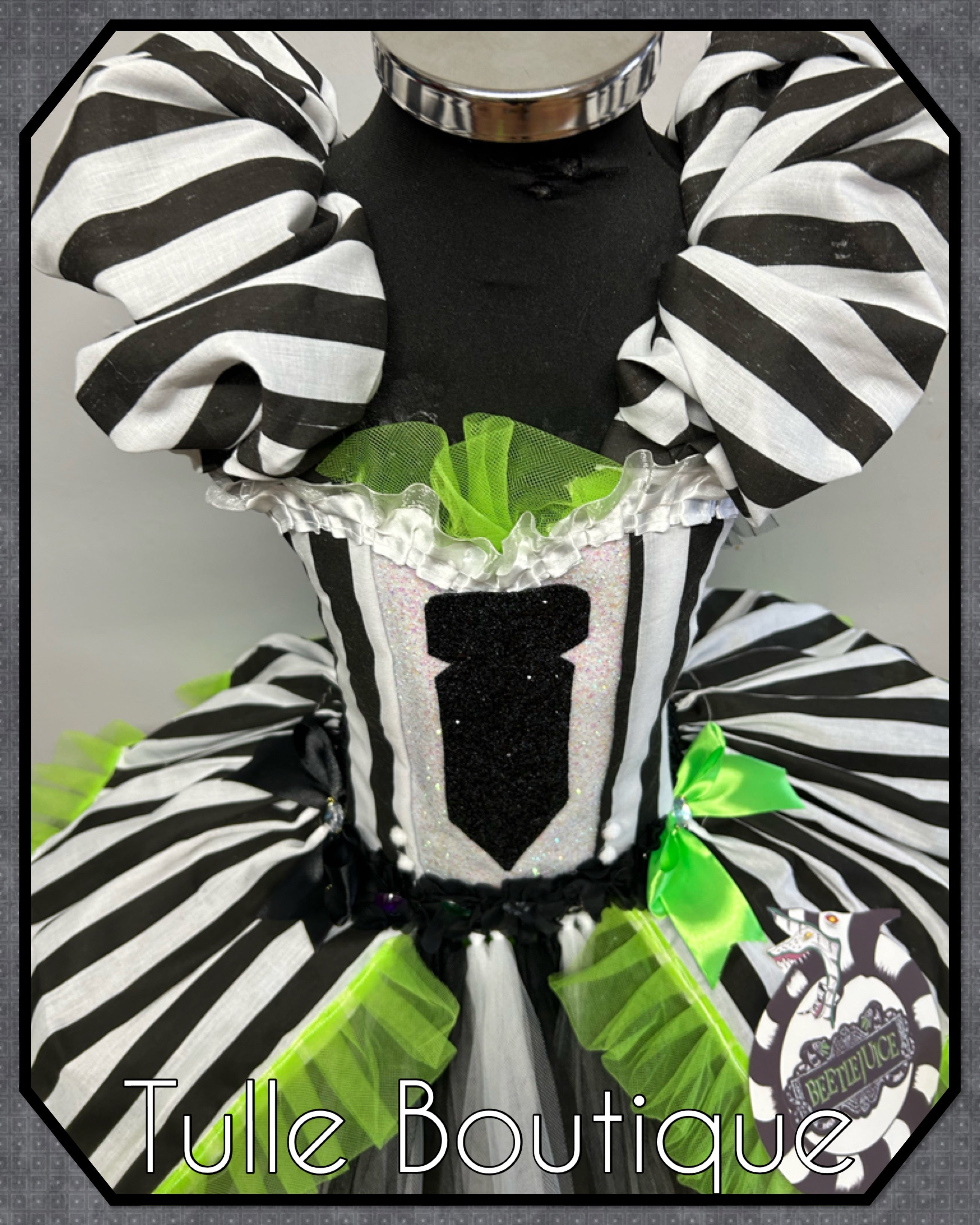 Girls toddlers Beetlejuice tutu dress, ballgown, fancy dress costume