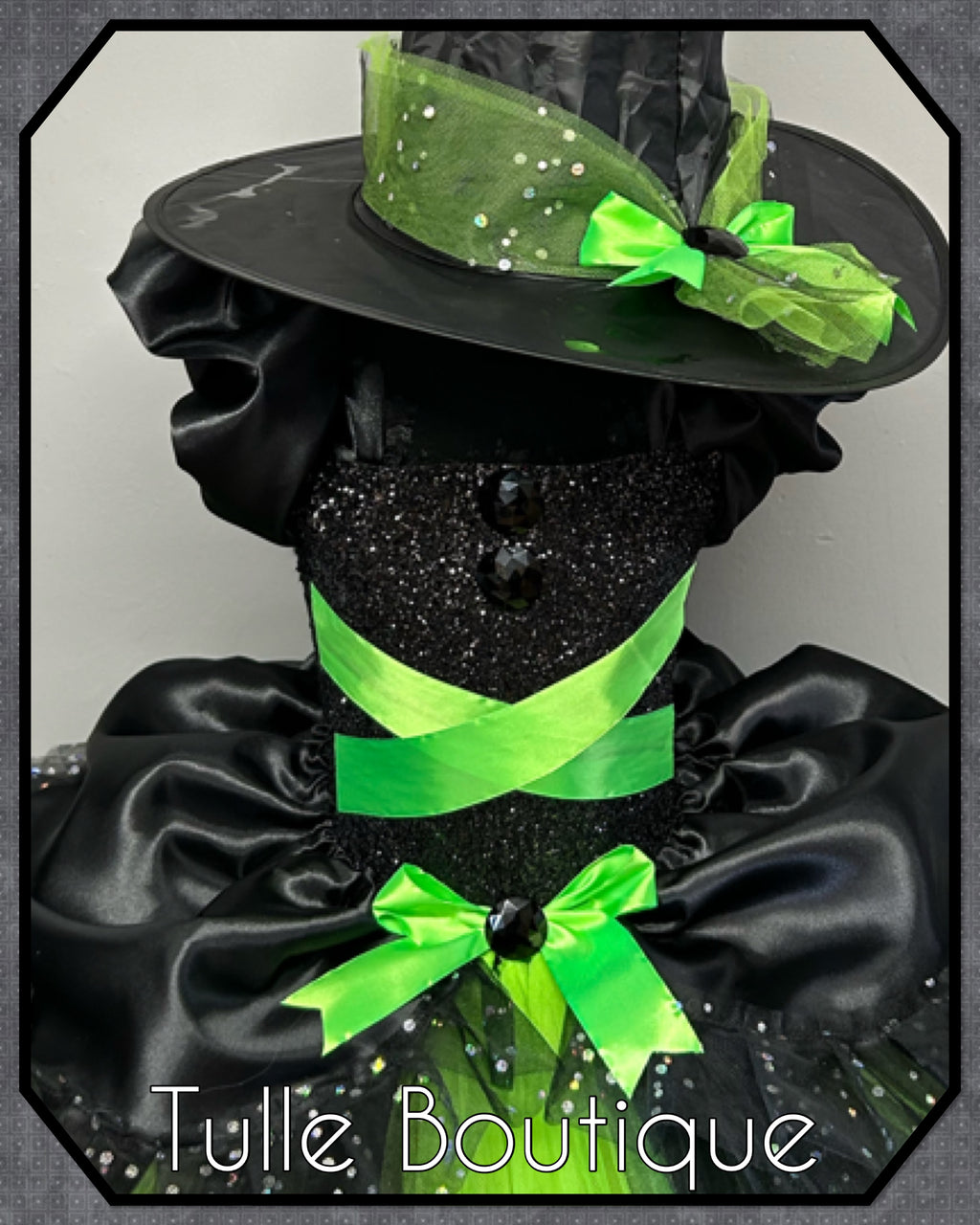 Girls Wicked Elphaba toddlers tutu birthday party dress,ballgown, fancy dress costume