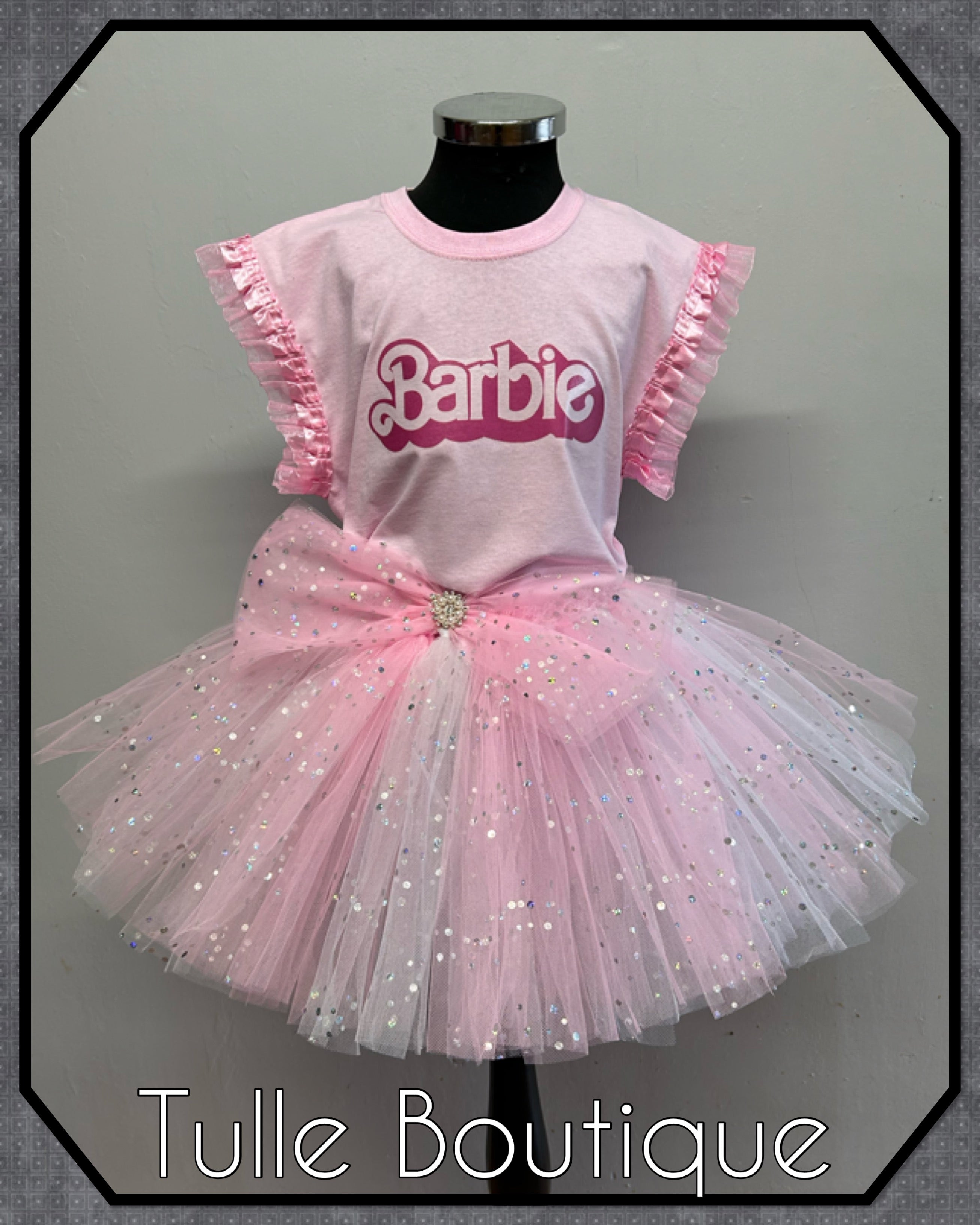 Girls toddlers Barbie birthday tutu outfit fancy dress costume