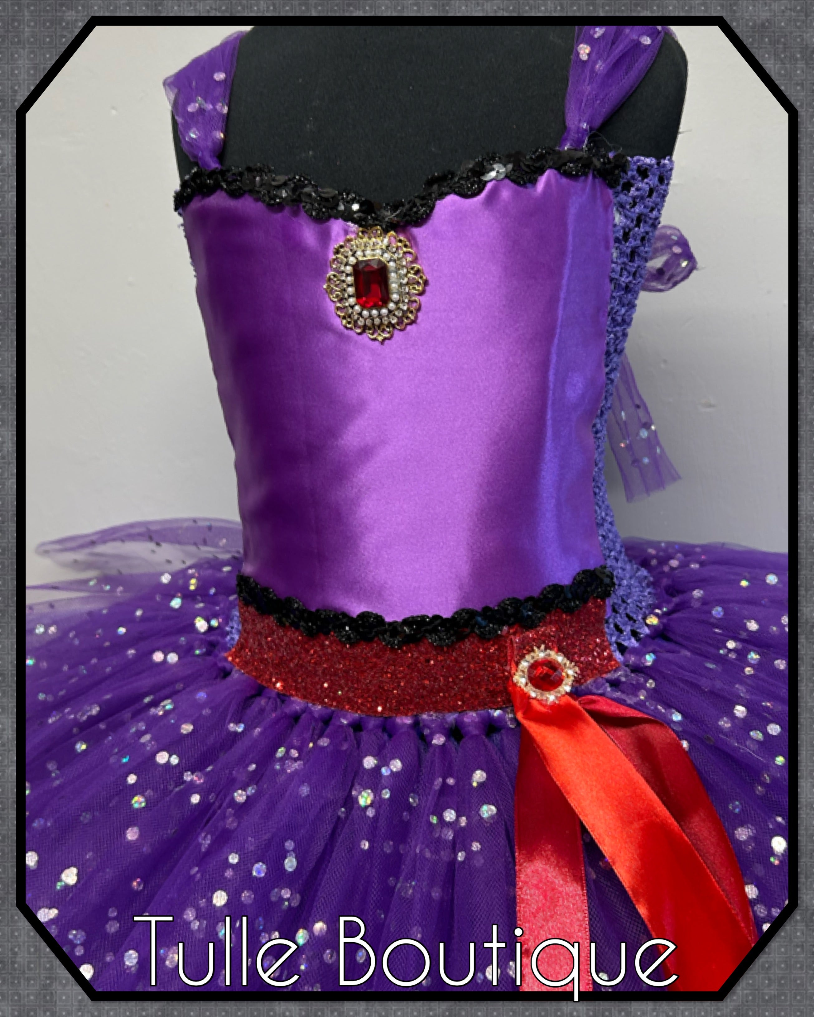 Girls toddlers Evil Queen tutu dress, ballgown, fancy dress costume