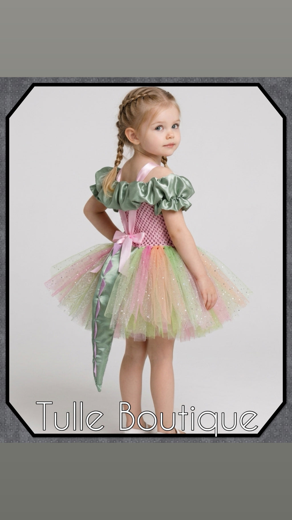 Girls toddlers Dinosaur tutu dress, ballgown, fancy dress costume