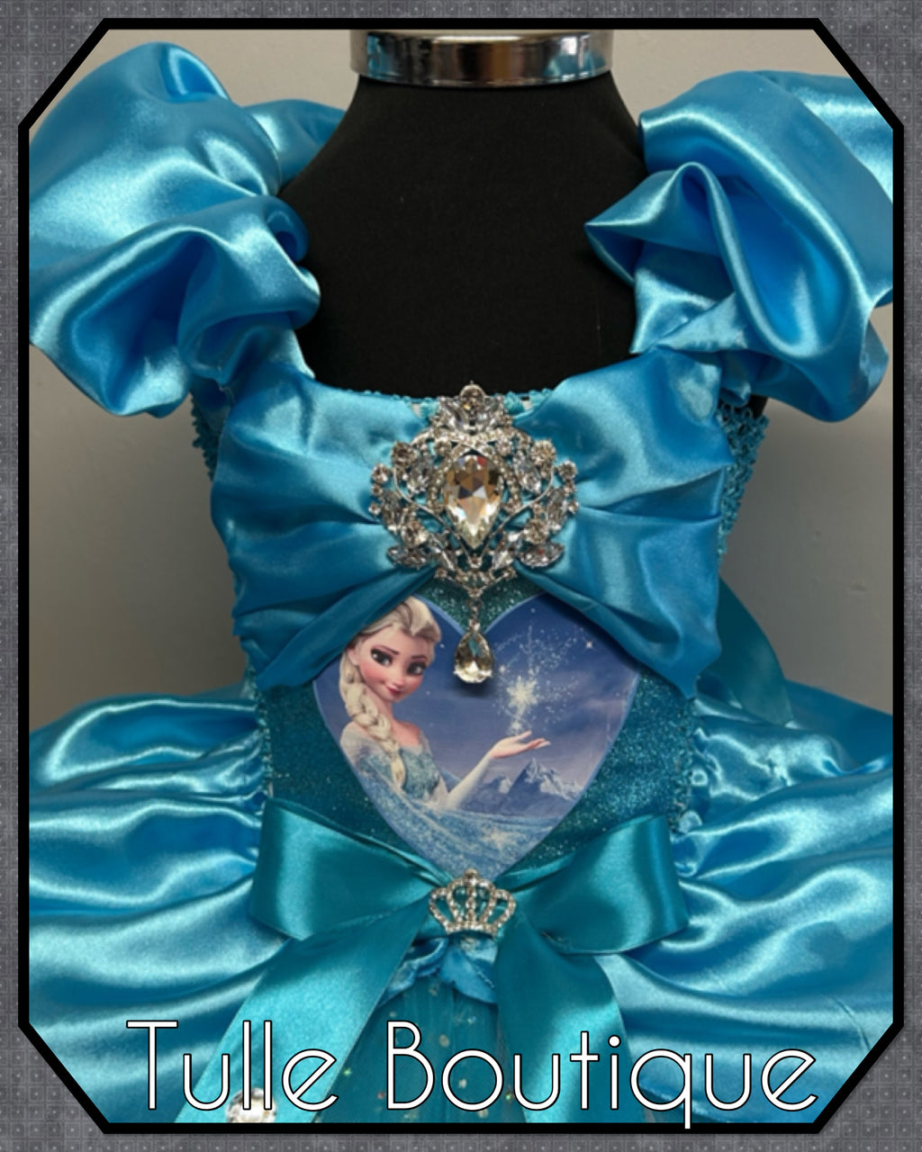 Girls toddlers Princess Elsa satin tutu dress, frozen ballgown, fancy dress costume