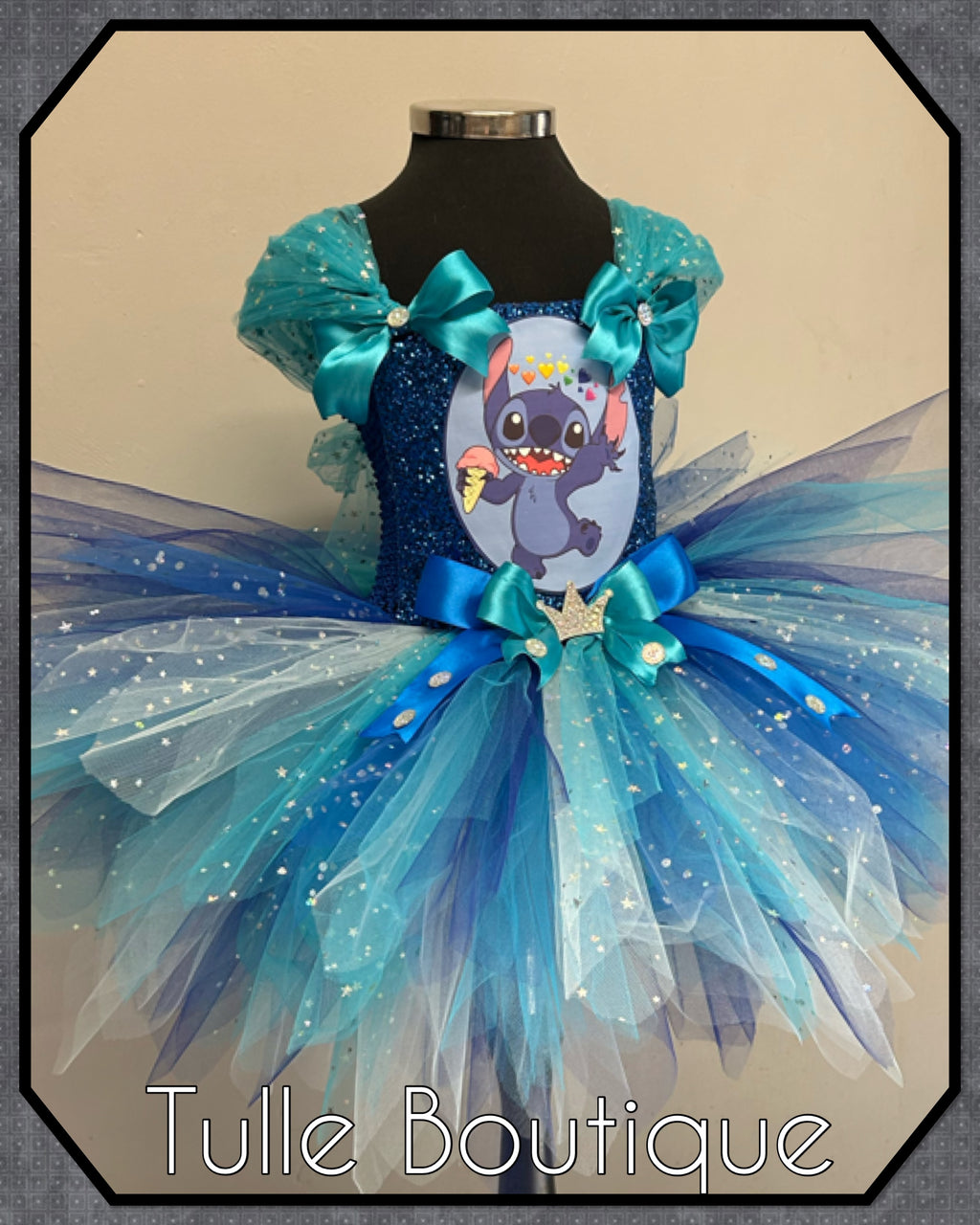 Girls toddlers Stitch tutu dress, ballgown, fancy dress costume