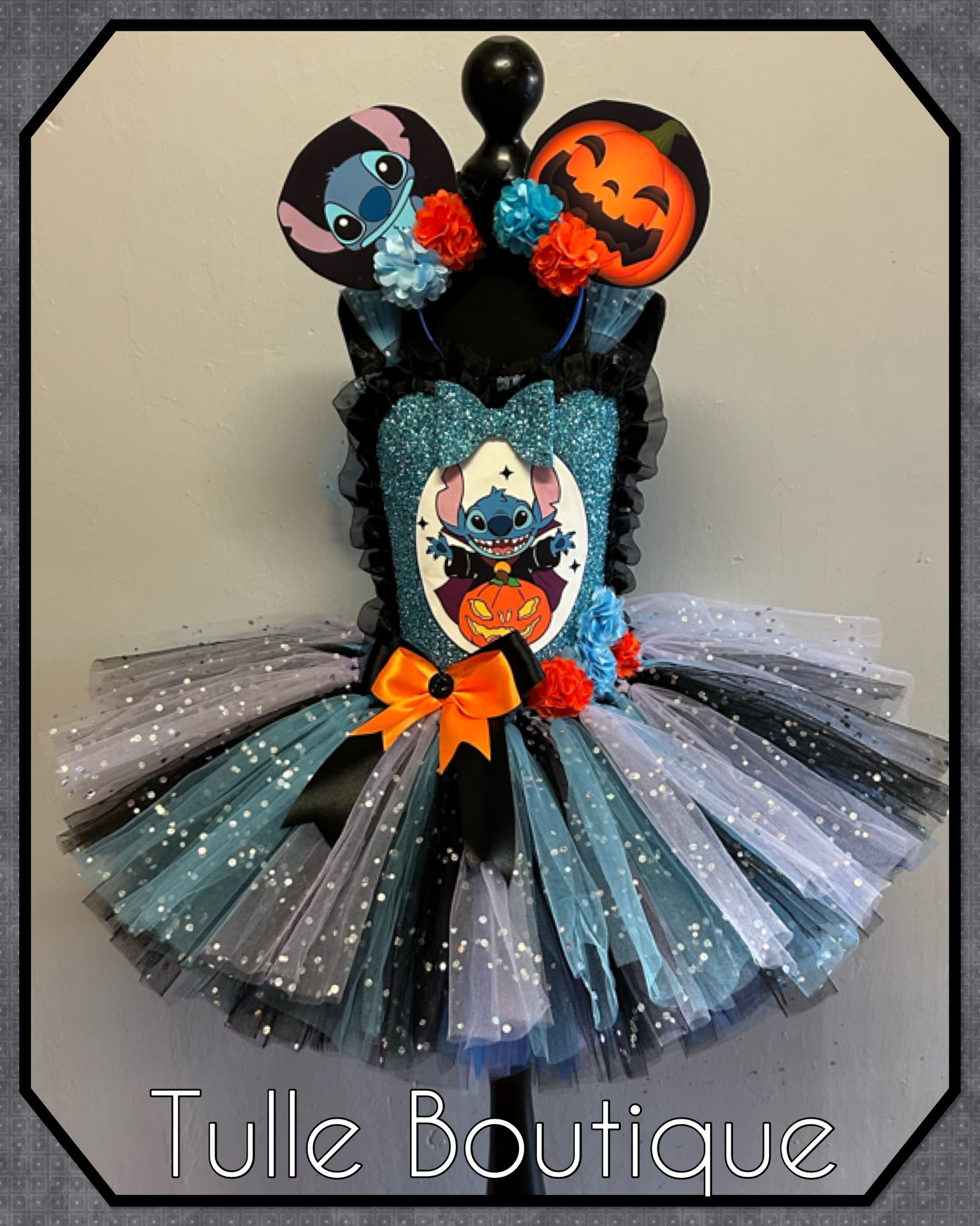 Girls toddlers Halloween scary Stitch tutu dress, ballgown, fancy dress costume