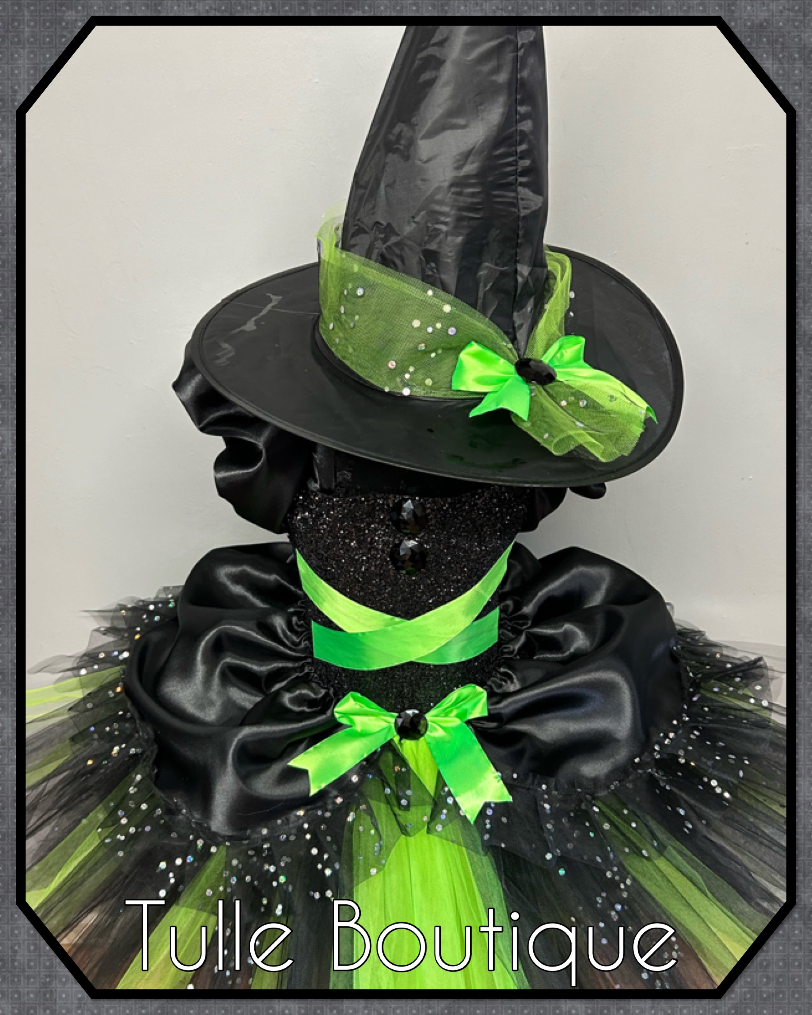 Girls Wicked Elphaba toddlers tutu birthday party dress,ballgown, fancy dress costume