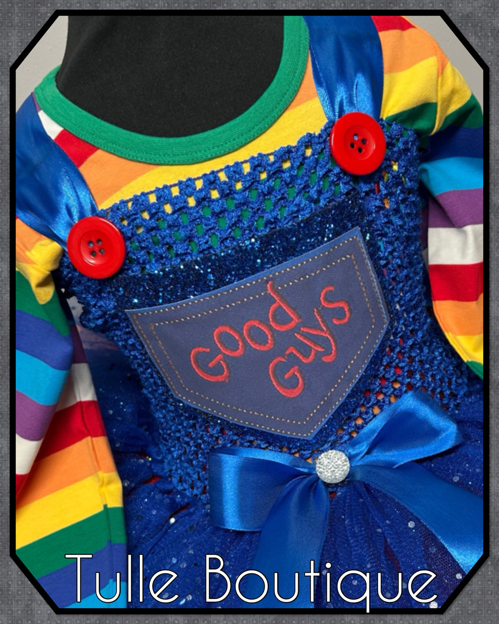 Girls toddlers Childs Play Chucky red flash tutu dress, book day fancy dress Halloween costume