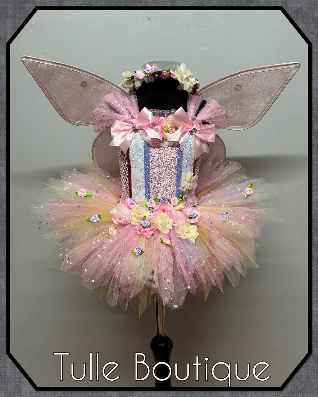 Girls toddlers Lila fairy tutu dress pinks and nude, ballgown, fancy dress costume