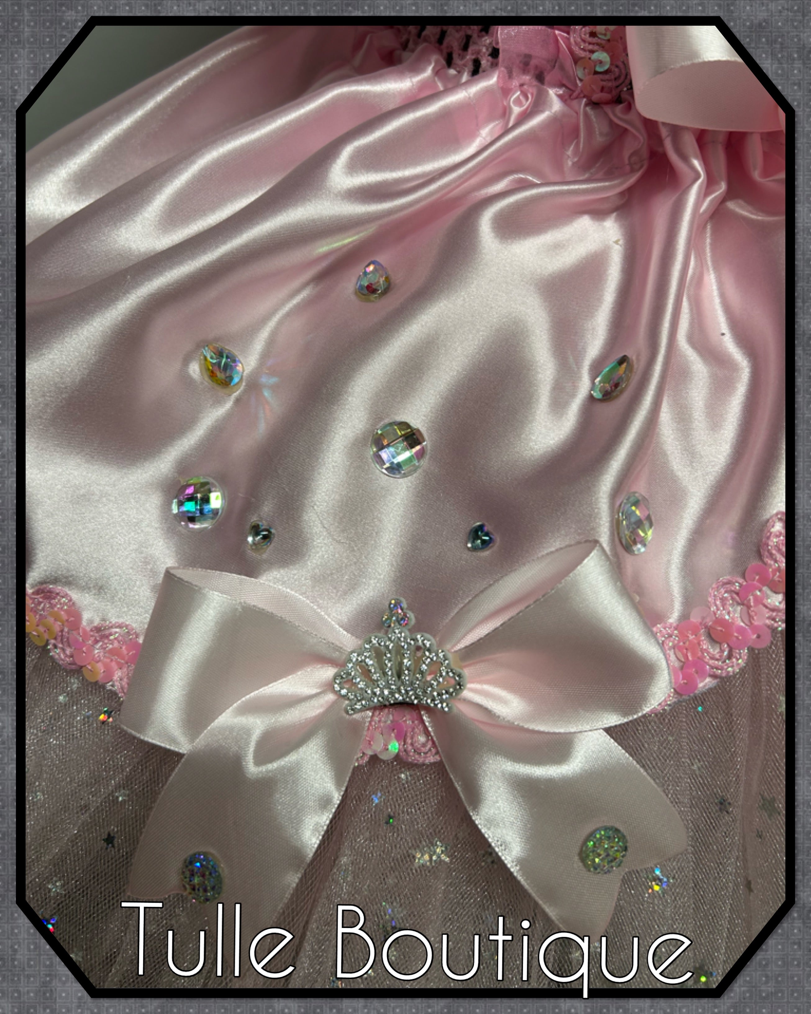 Girls toddlers Wicked Glinda pink tutu dress, birthday ballgown, fancy dress costume