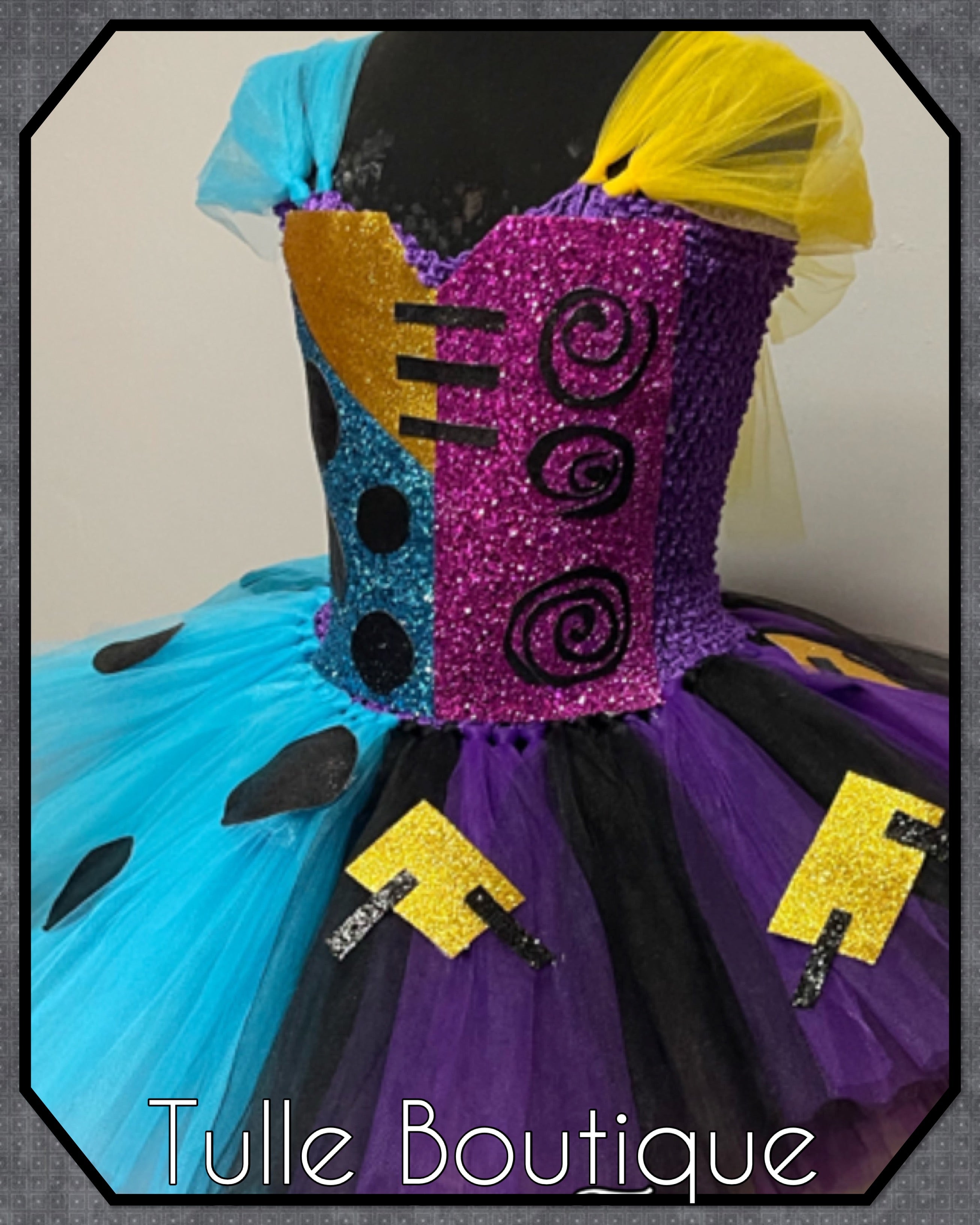 Girls toddlers Halloween Sally tutu dress, ballgown, nightmare before Christmas fancy dress costume